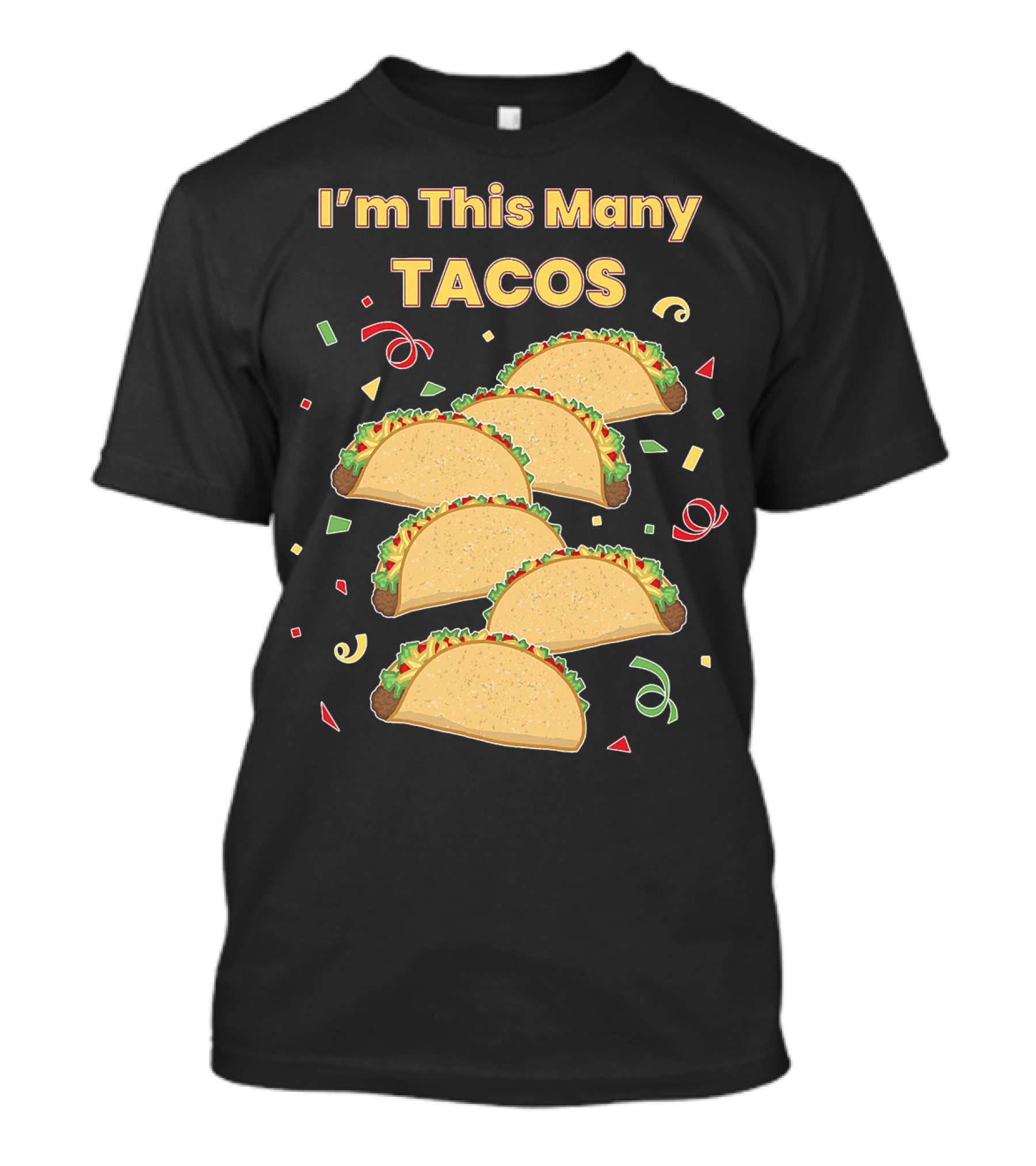 I'm This Many Tacos Six 6 Year Old Kids Funny T-Shirt