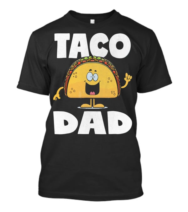 Taco Dad Funny Vintage Tacos Fathers Cartoon T-Shirt