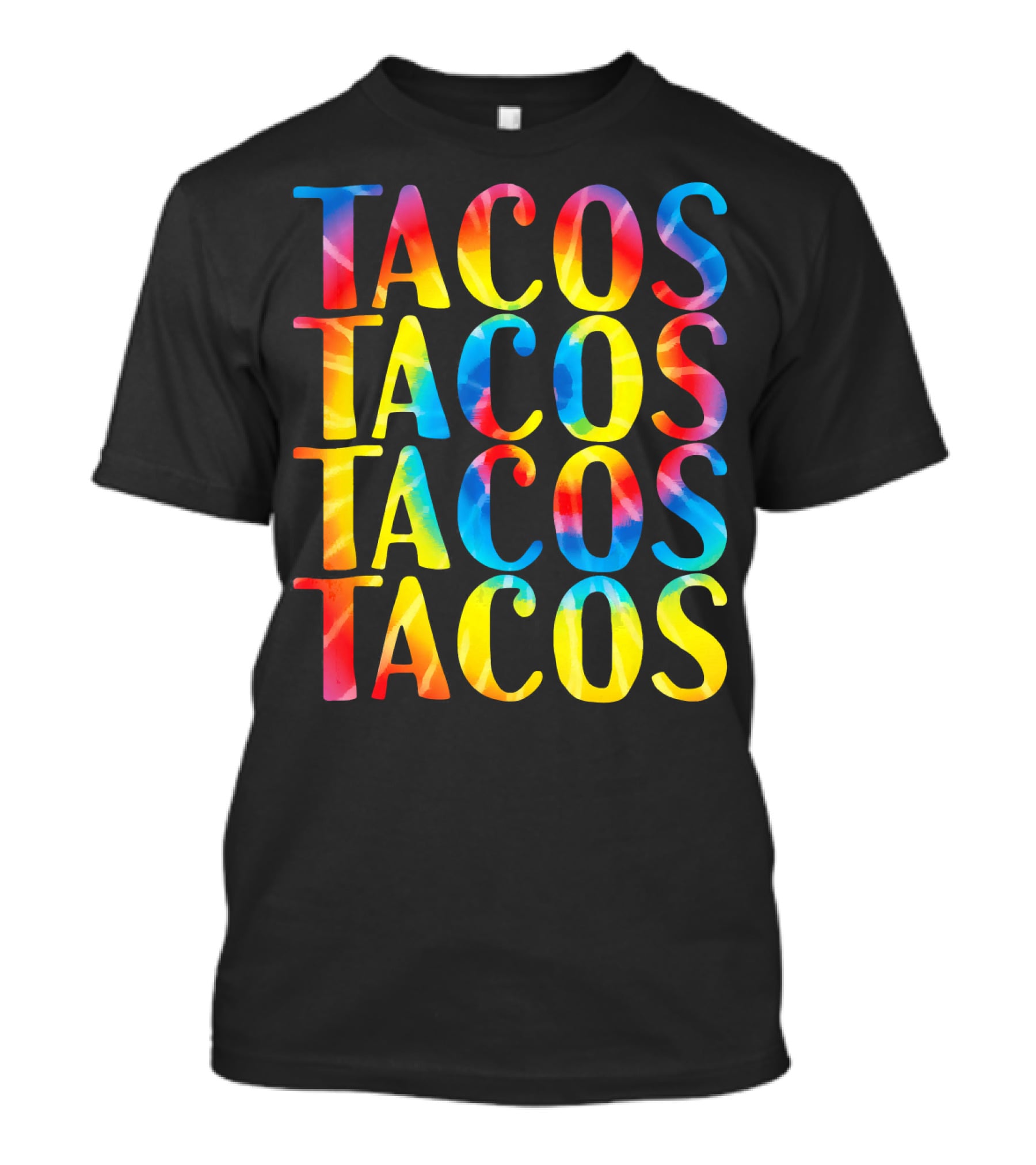 Tacos Tacos Tacos Tacos Retro Tie Dye Vintage T-Shirt