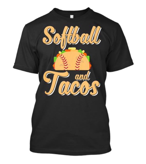 Softball And Tacos Cute Novelty T-Shirt