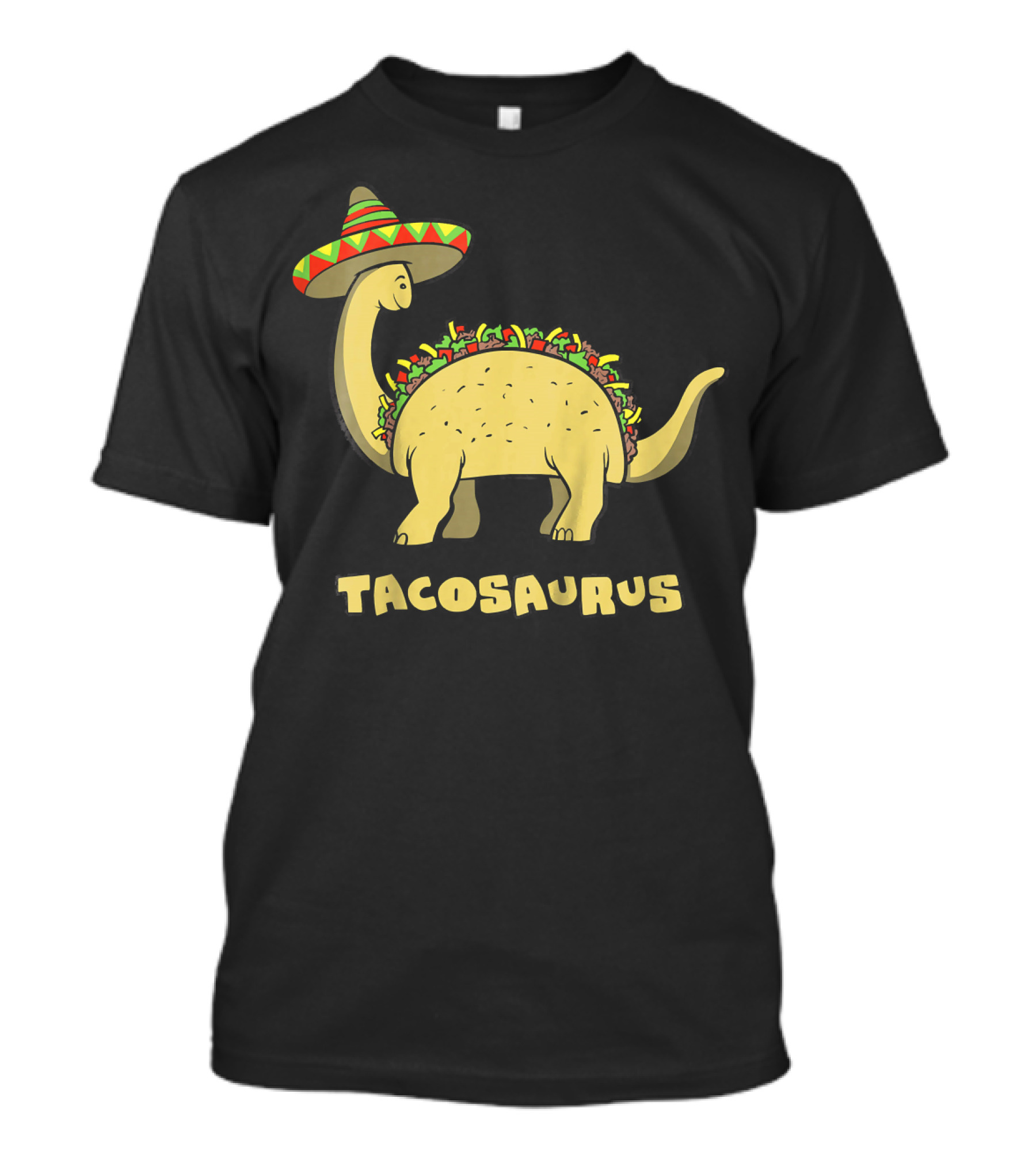 Kids Funny Tacosaurus Dinosaur With Sombrero Hat T-Shirt