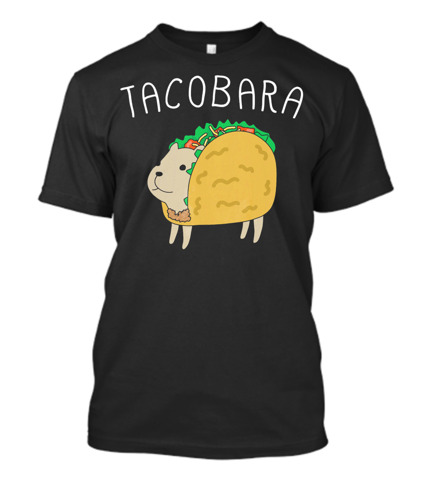 Tacobara Taco Capybara With Taco Shell Lettuce And Cheese T-Shirt