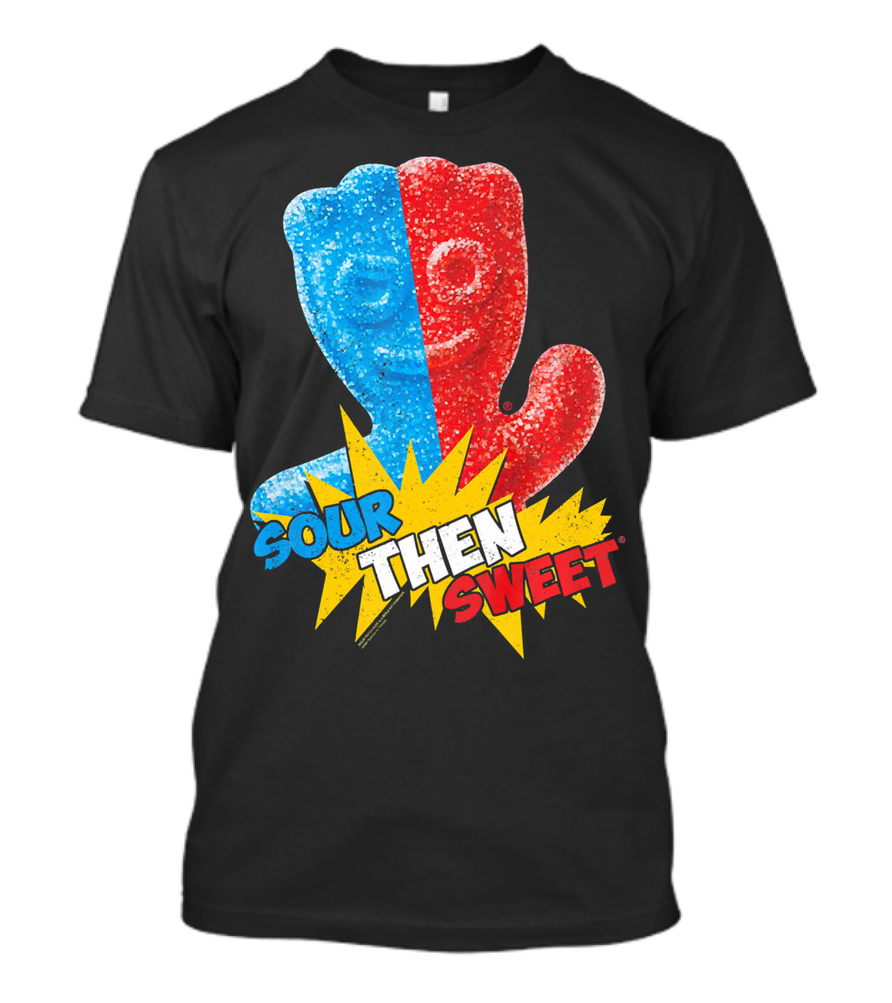 Sour Patch Kids Sour Then Sweet Candy Blue Red Explosion T-Shirt