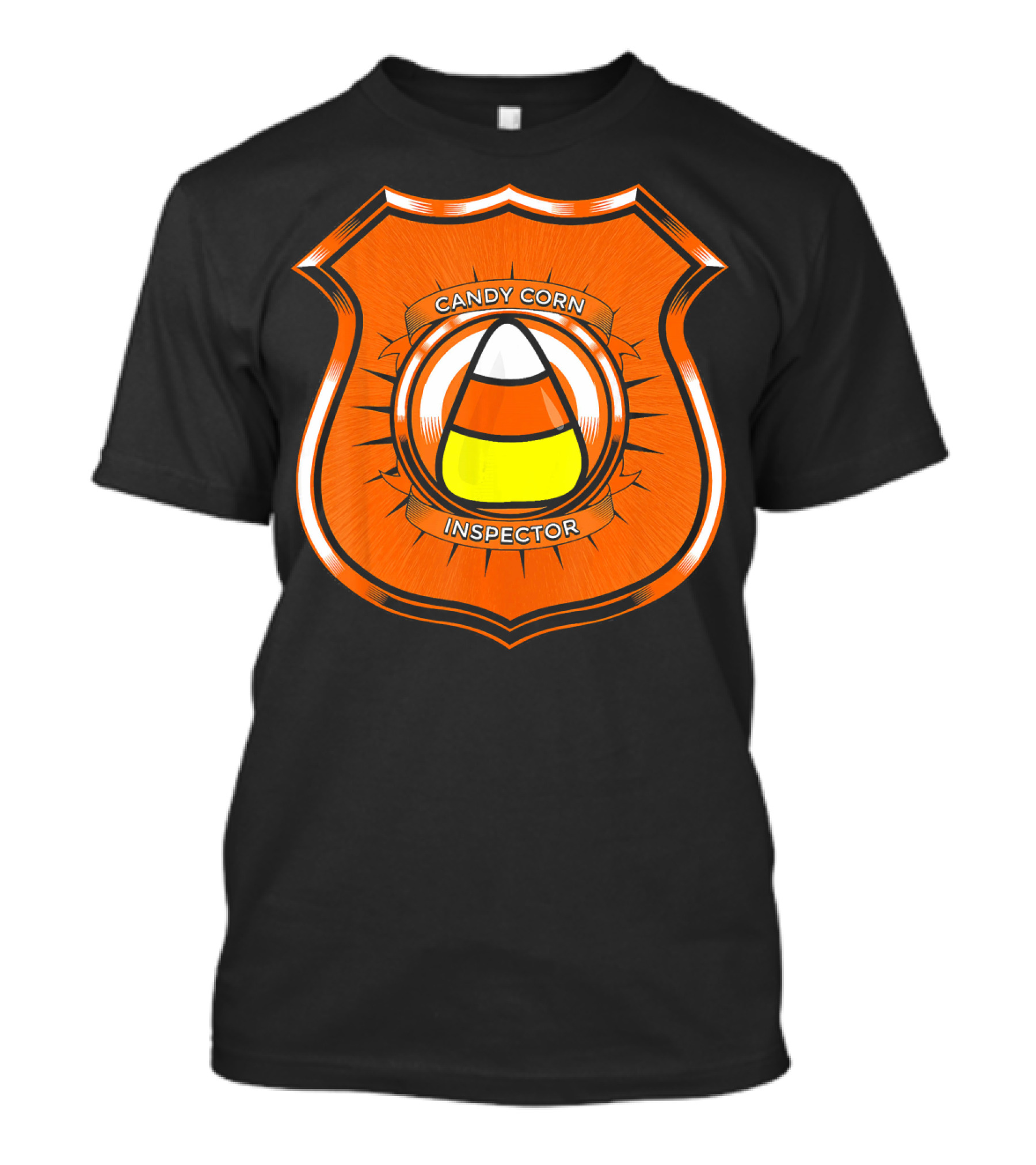 Candy Corn Inspector Police Badge Emblem T-Shirt