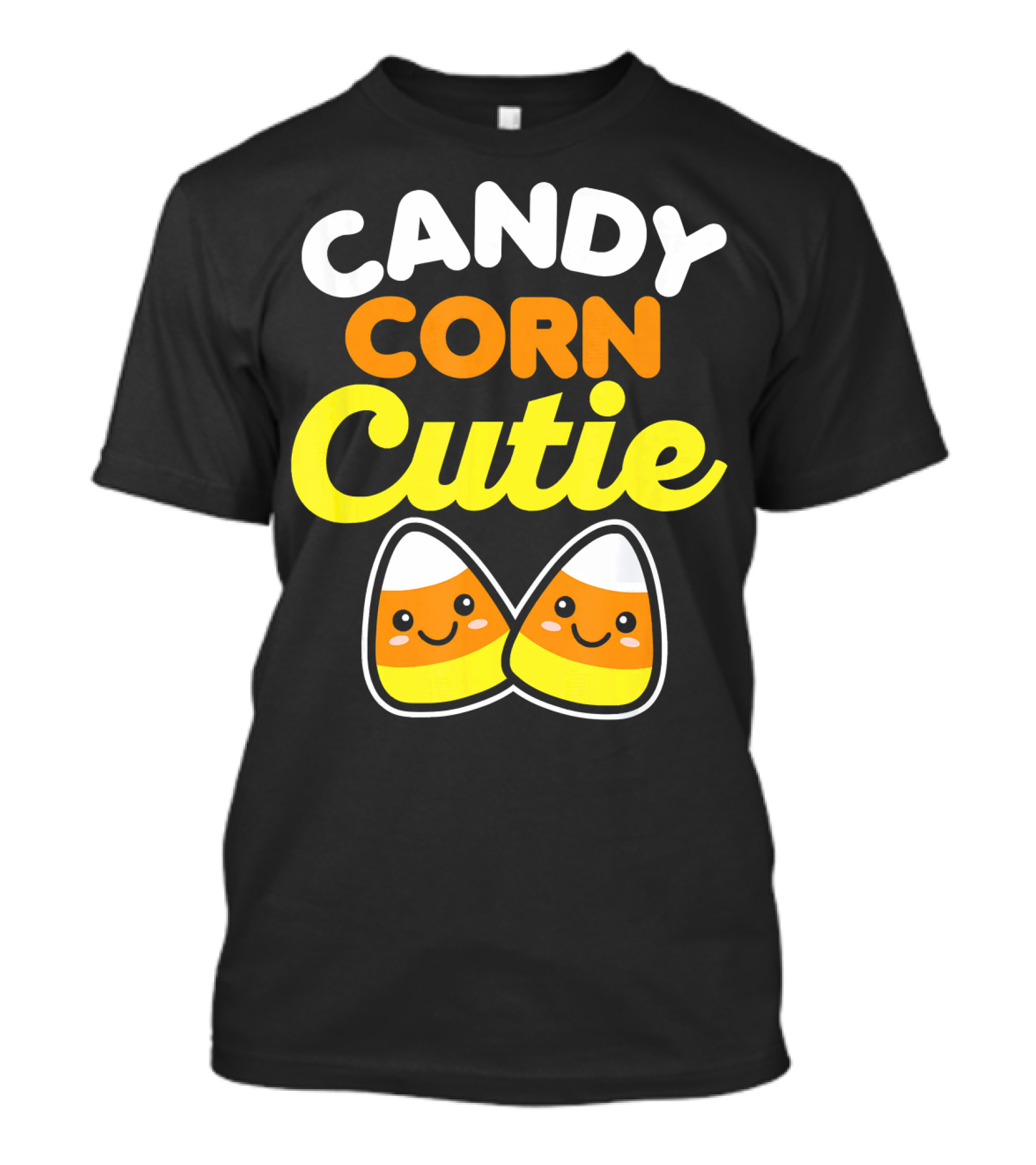 Candy Corn Cutie Halloween Smiling Kawaii Candy Corn Characters T-Shirt