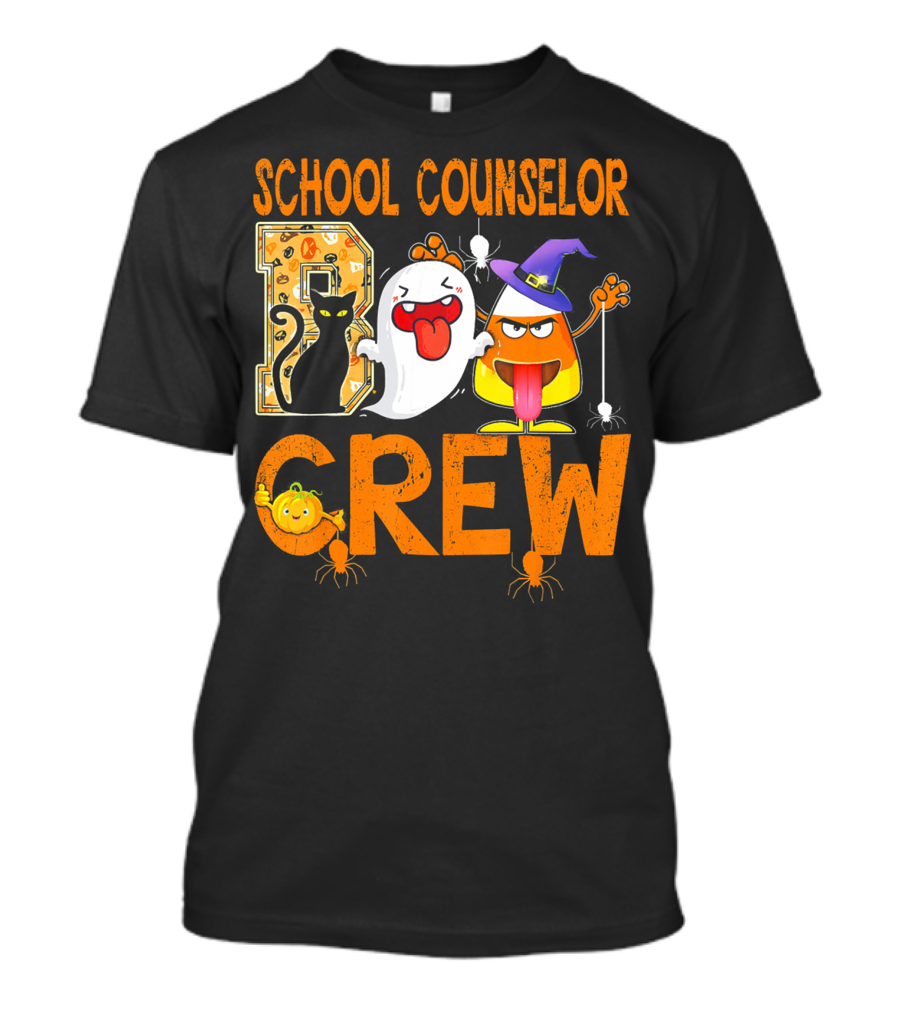 School Counselor Boo Crew Cat Ghost Candy T-Shirt