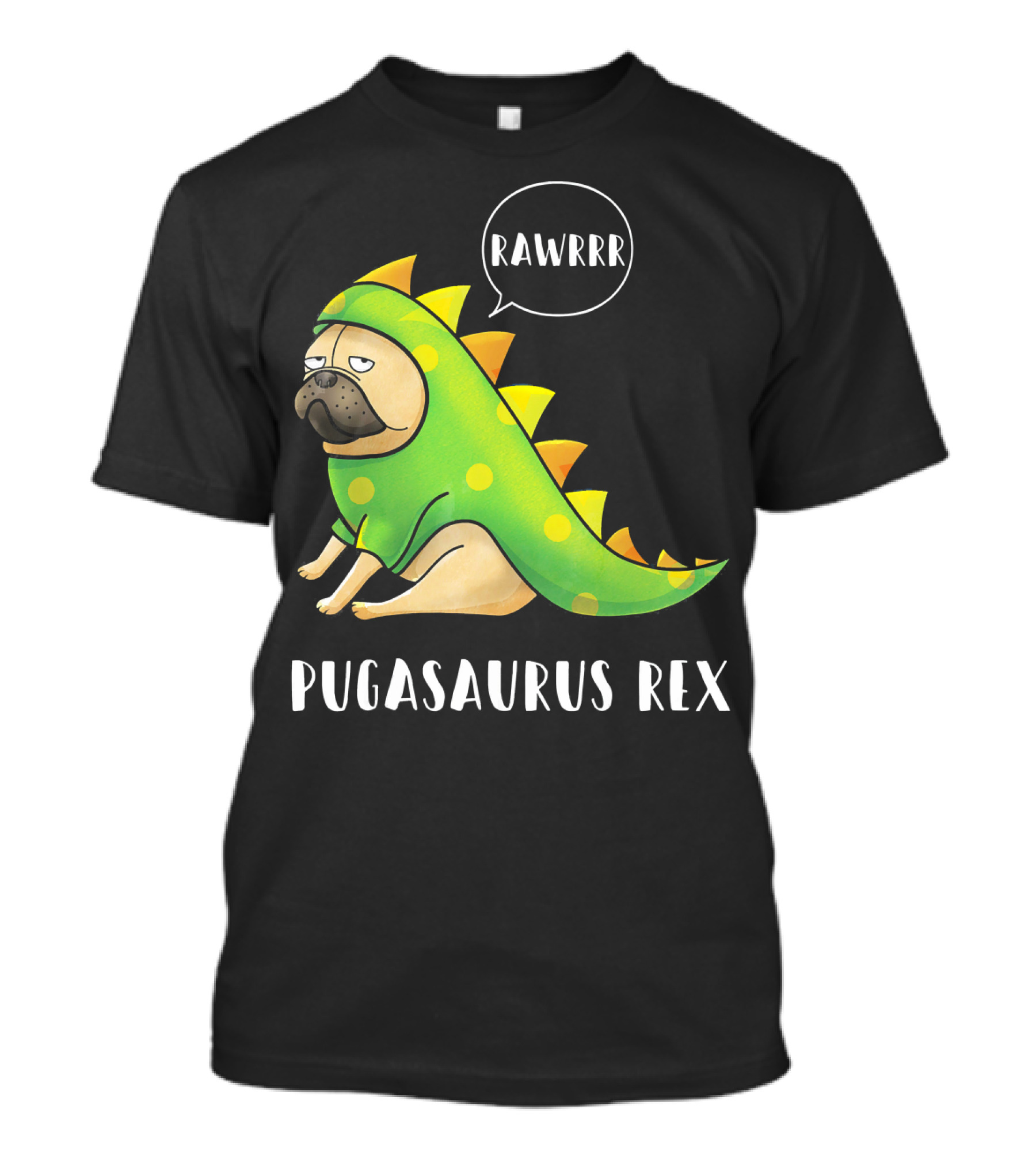 Halloween Pugasaurus Rex Rawrrr Pug T-Shirt