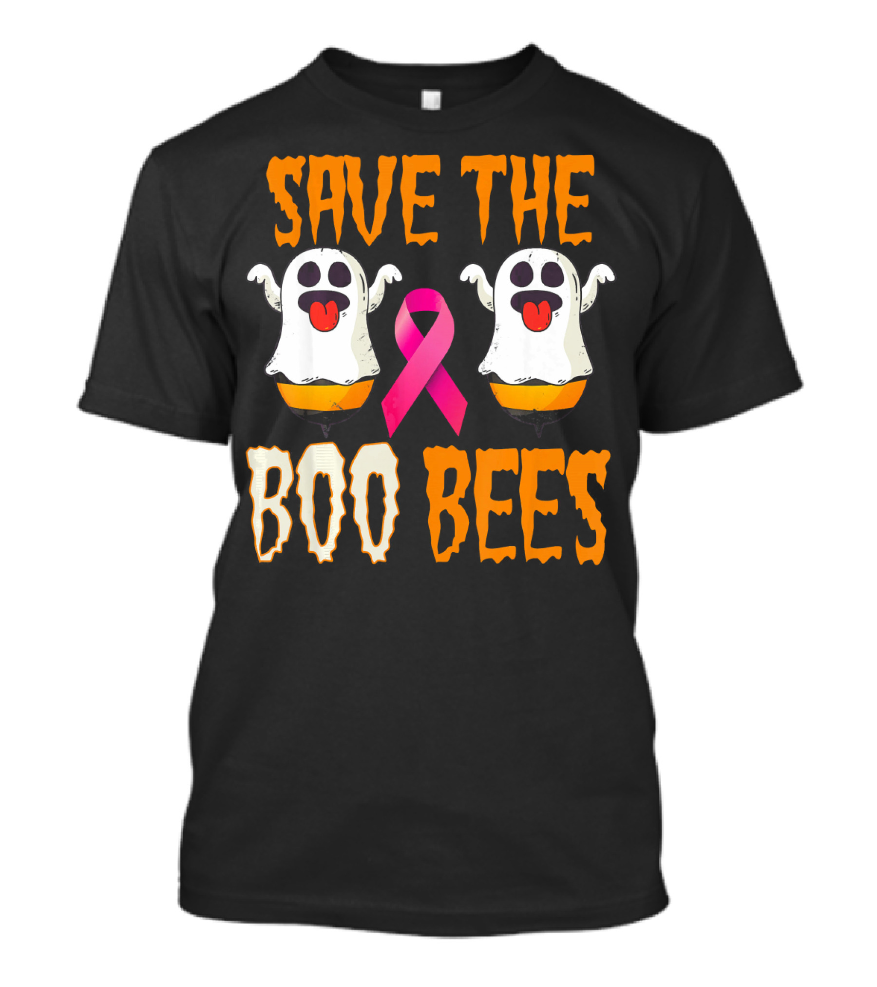 Save The Boo Bees Breast Cancer Awareness Pink Ghosts T-Shirt
