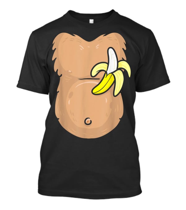 Monkey Costume Banana Belly T-Shirt