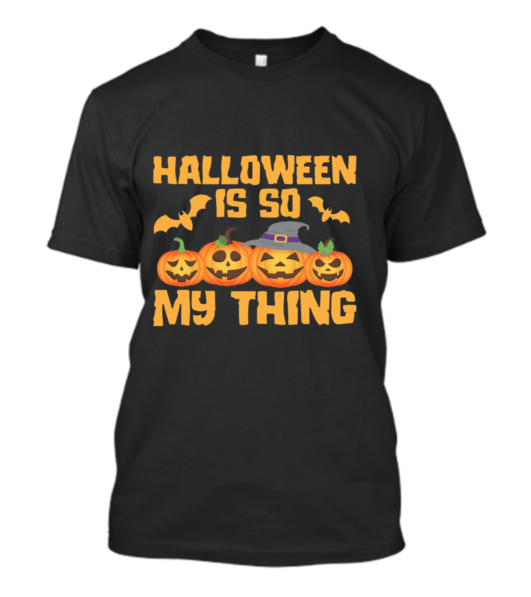 Halloween Is So My Thing Pumpkin Witch Bats T-Shirt
