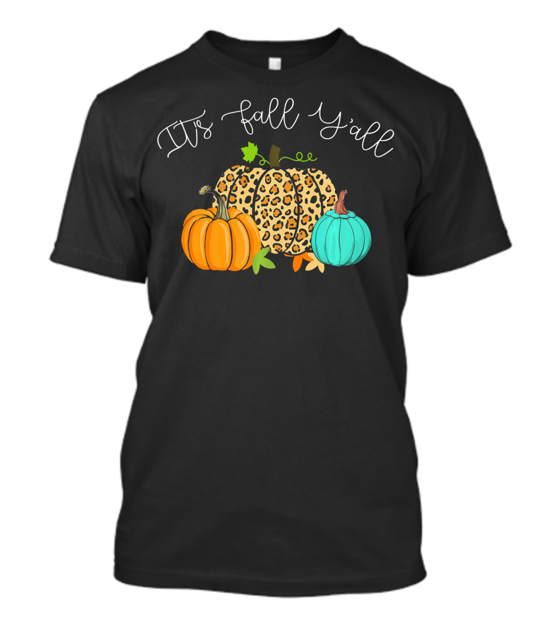 It's Fall Y'all Leopard Pumpkin Trio T-Shirt