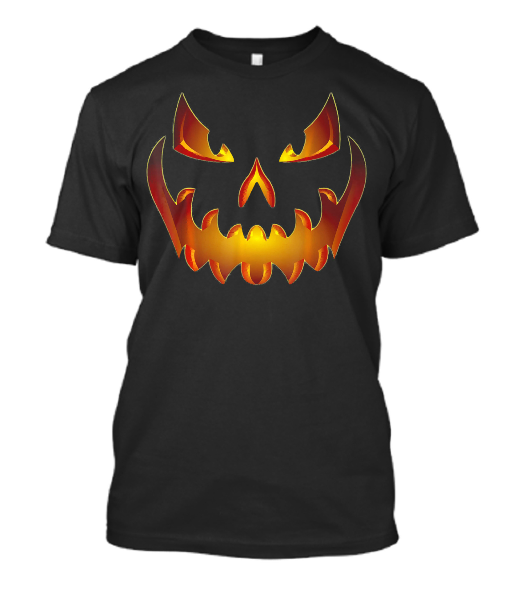 Spooky Halloween Scary Pumpkin Jack O Lantern Face T-Shirt