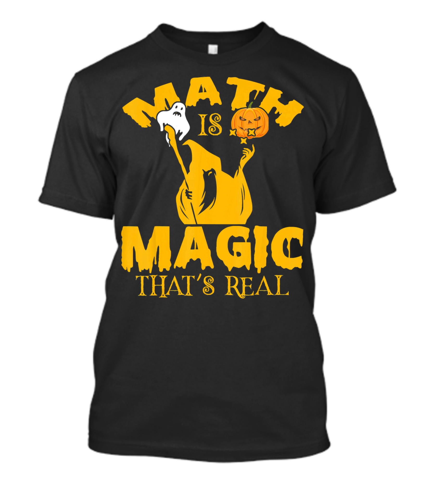 Math Is Magic That's Real Halloween Teacher Ghost Pumpkin T-Shirt