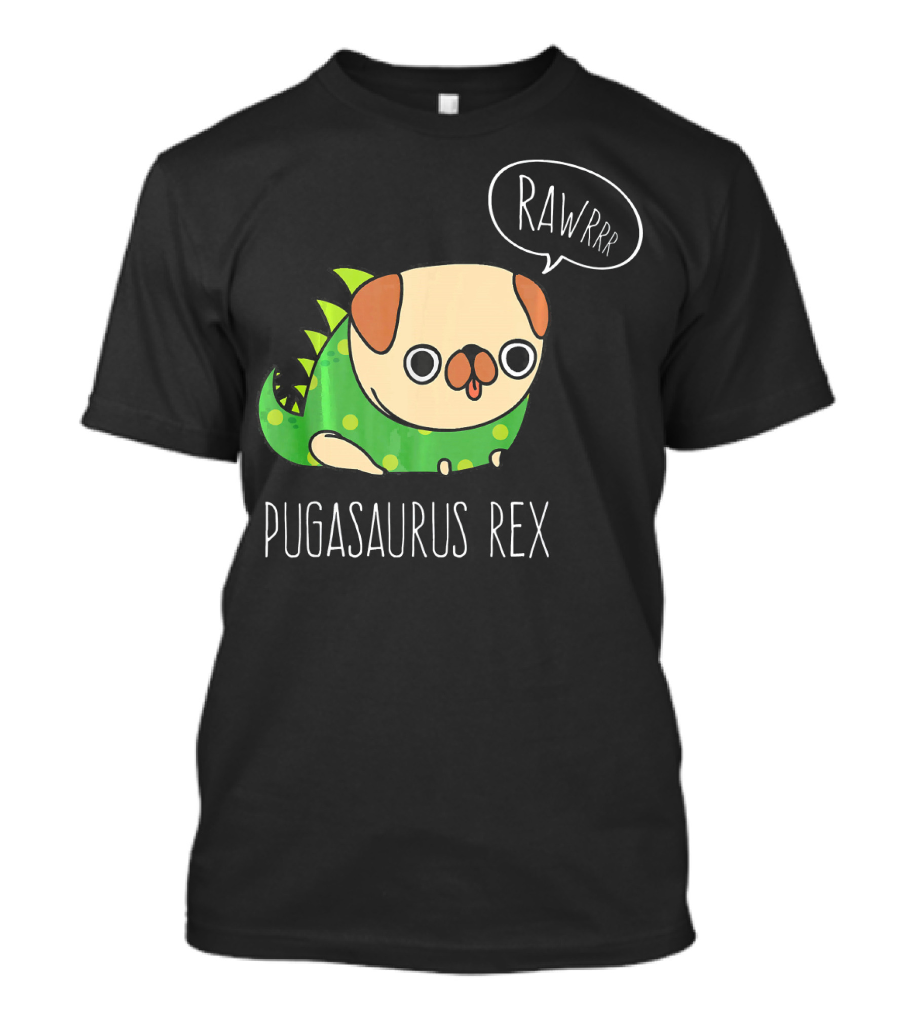 Pugasaurus Rex Rawrrr Pug Halloween Dog Costume T-Shirt