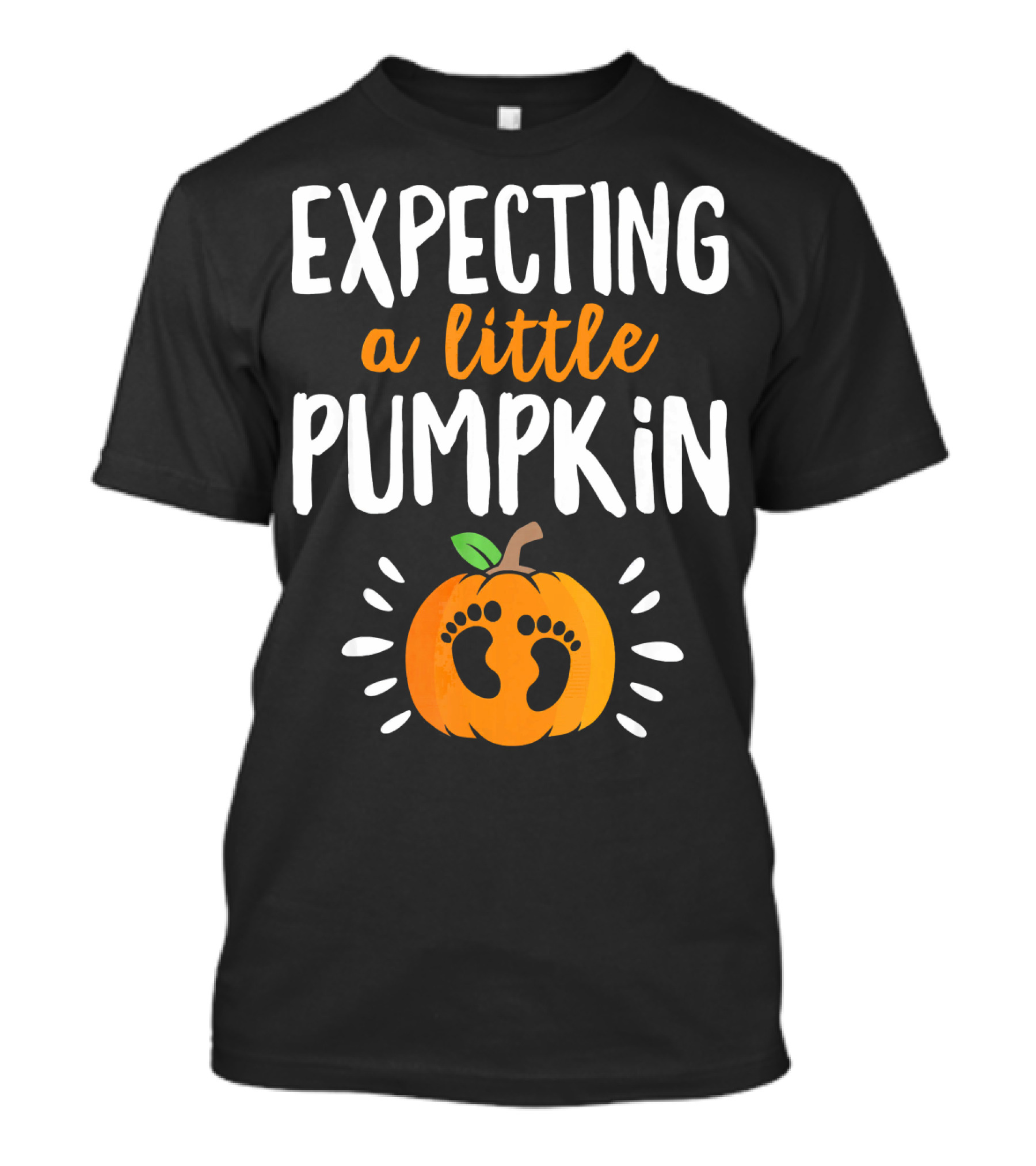 Expecting A Little Pumpkin With Adorable Baby Footprints T-Shirt