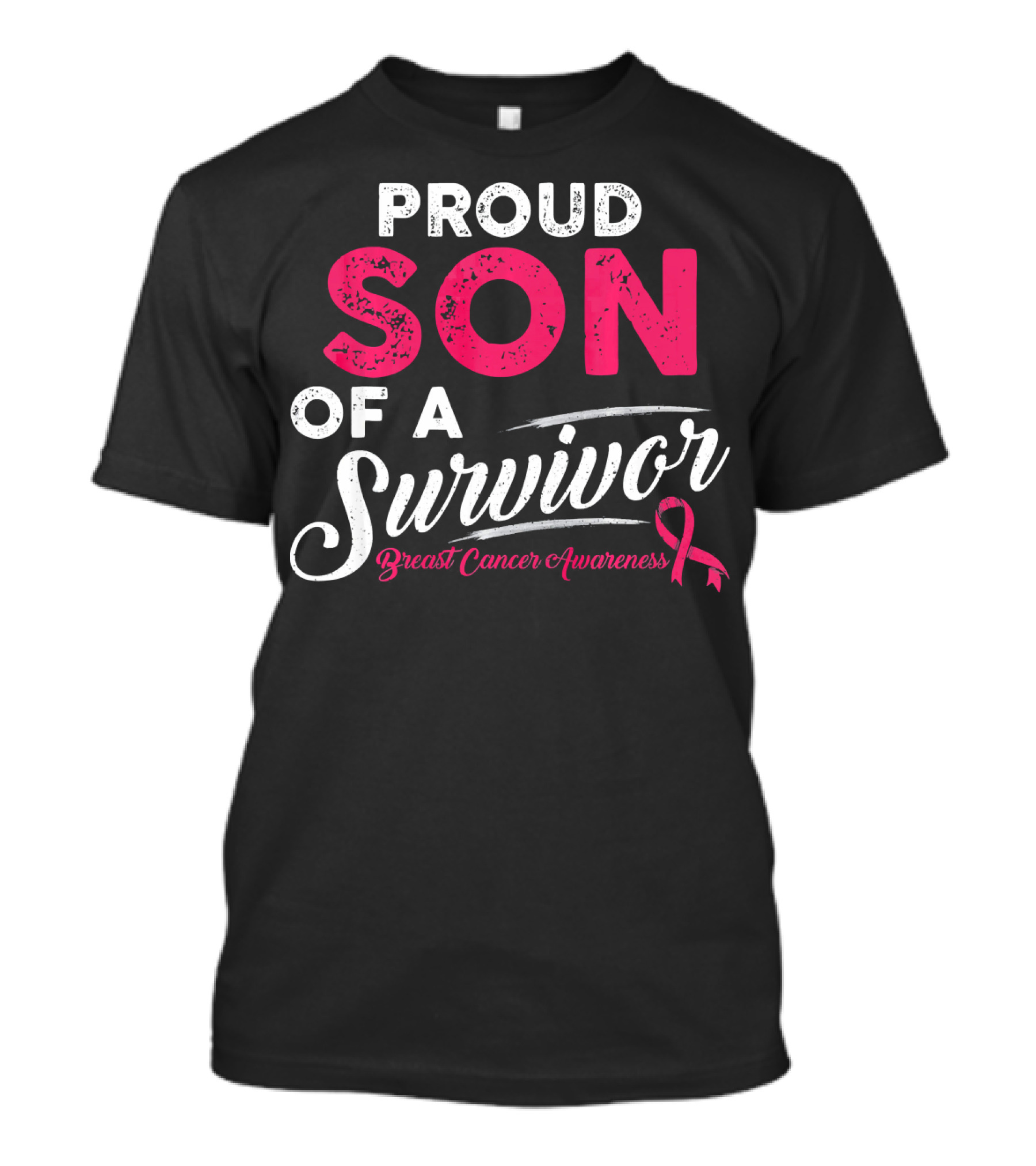 Proud Son Of A Survivor Breast Cancer Awareness T-Shirt