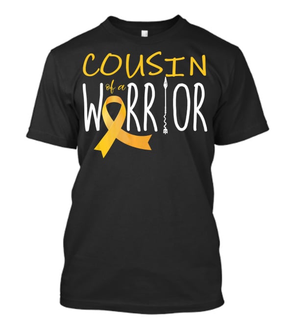 Cousin Of A Warrior Childhood Cancer Awareness T-Shirt