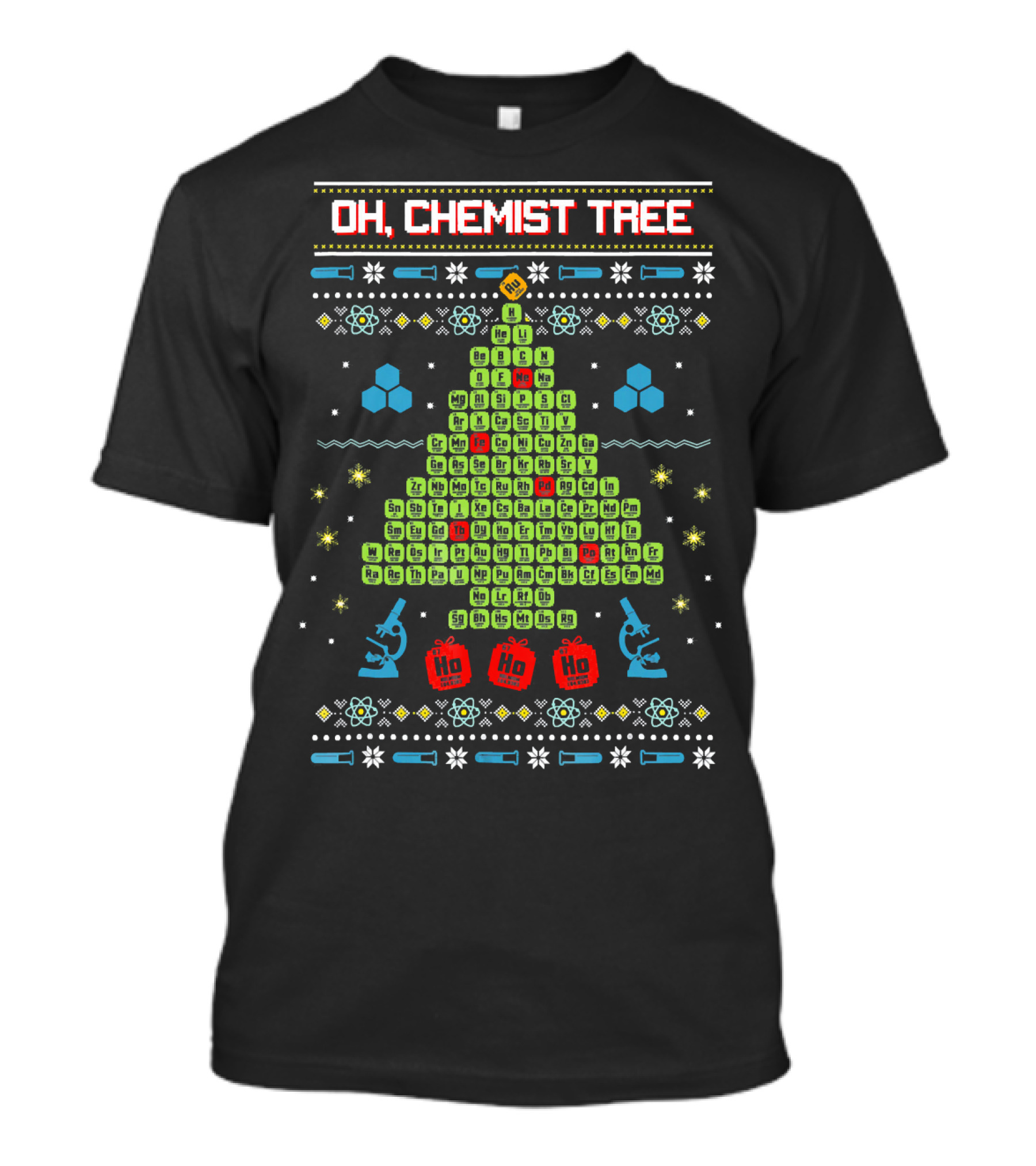 Oh Chemist Tree Periodic Table Christmas T-Shirt