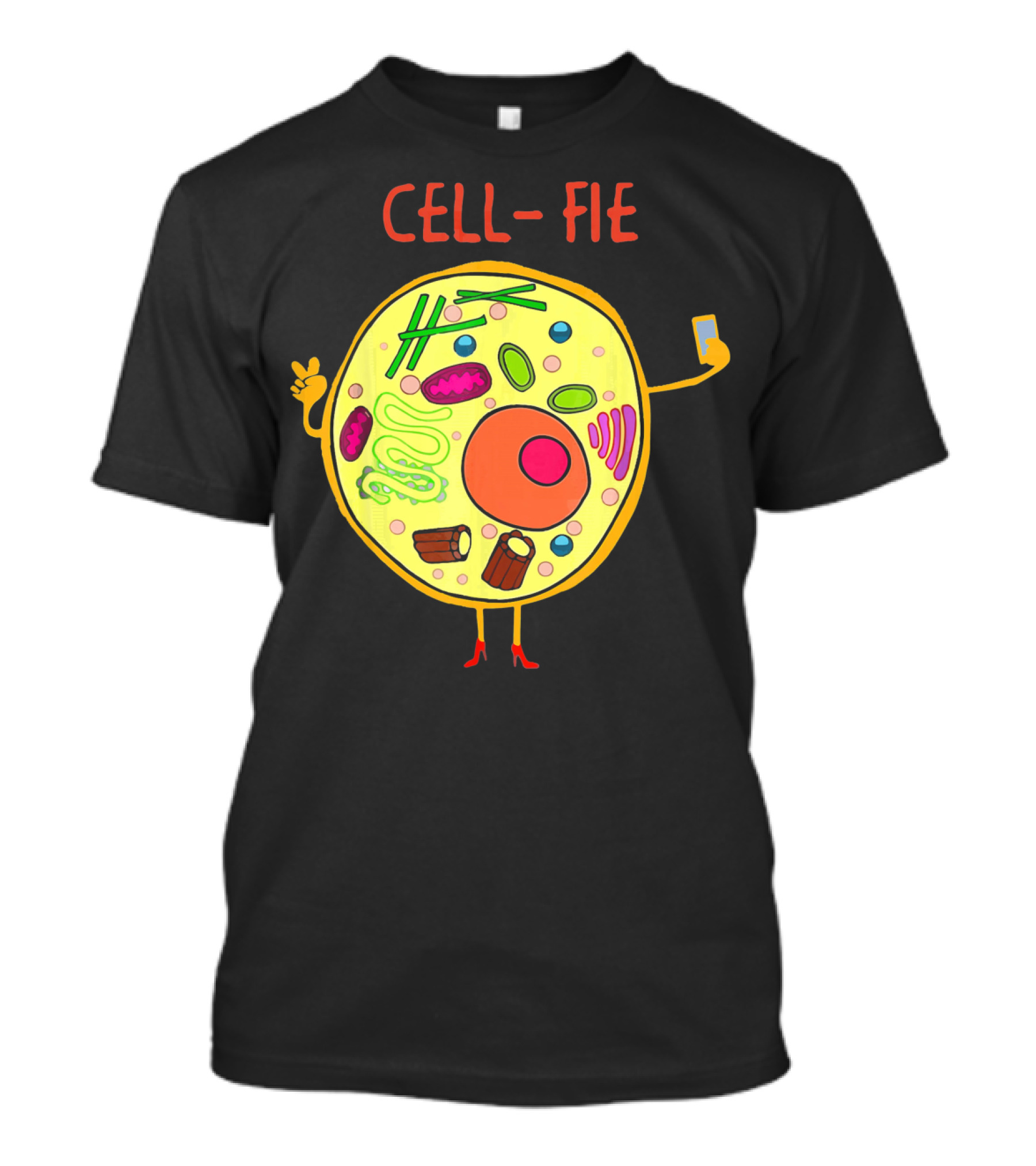 CELL-FIE Funny Science Biology Humor T-Shirt