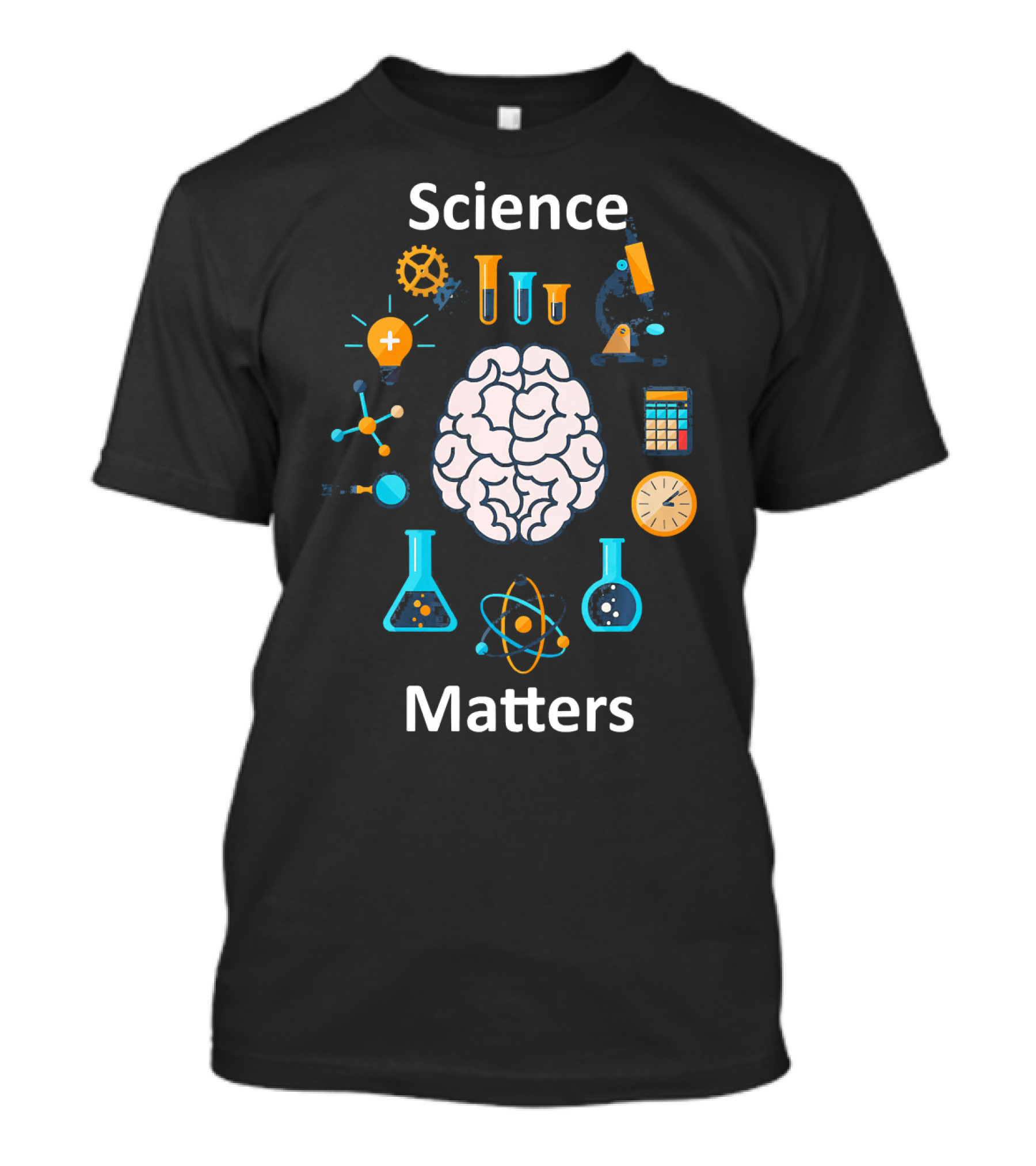 Science Matters STEM Tech Girls Brain Chemistry Physics Microscope T-Shirt