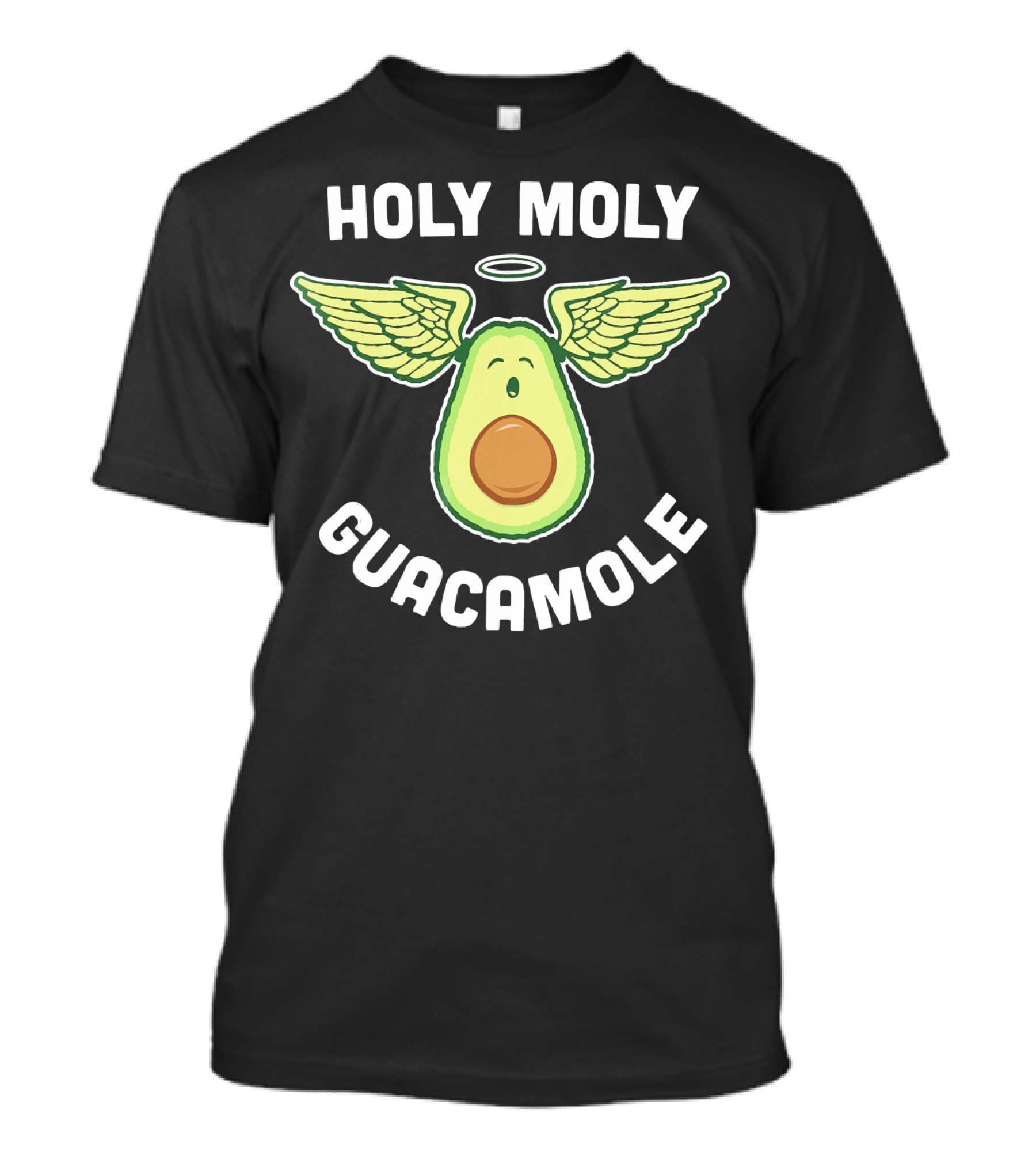Holy Moly Guacamole Funny Vegan Avocado T-Shirt