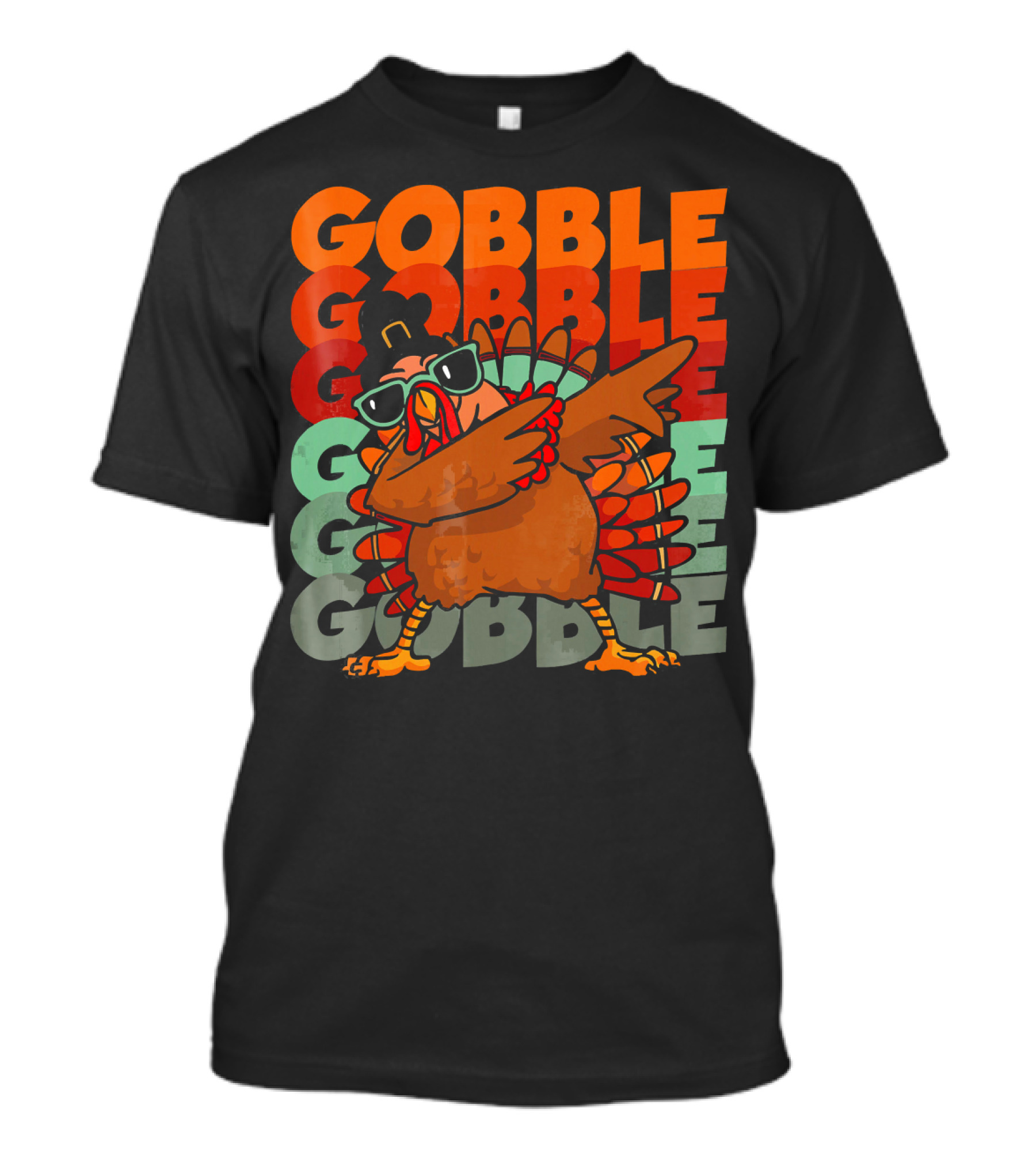 Gobble Gobble Dabbing Turkey With Sunglasses T-Shirt