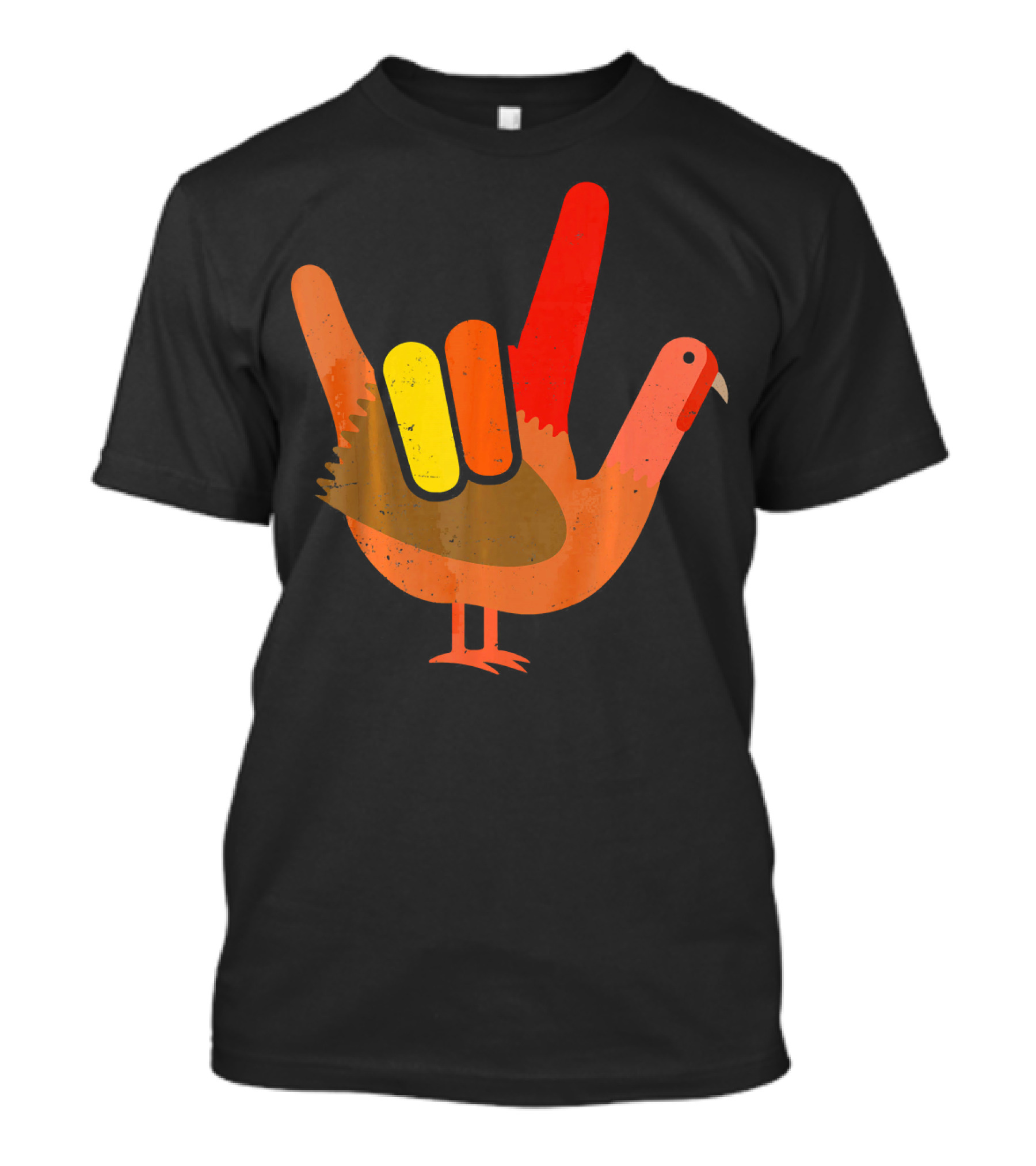 Thanksgiving Turkey American Sign Language Humor T-Shirt