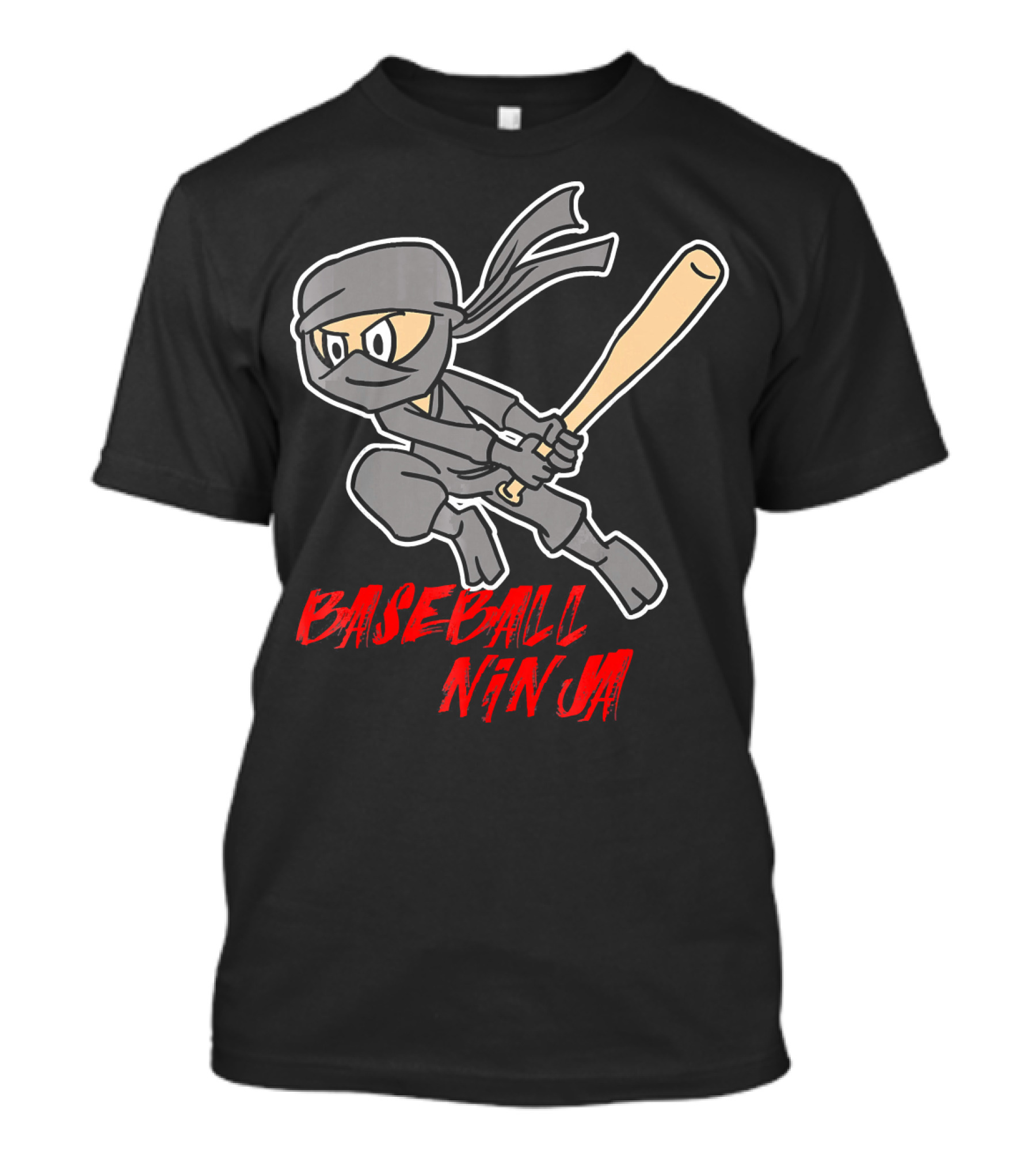 Baseball Ninja Funny Sport Game League Action T-Shirt