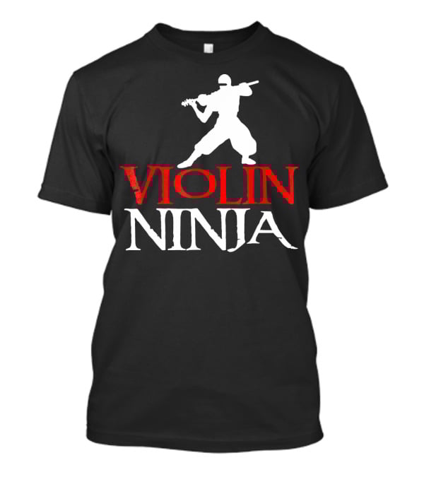 Violin Ninja Violinist Fiddle Martial Arts Fusion T-Shirt