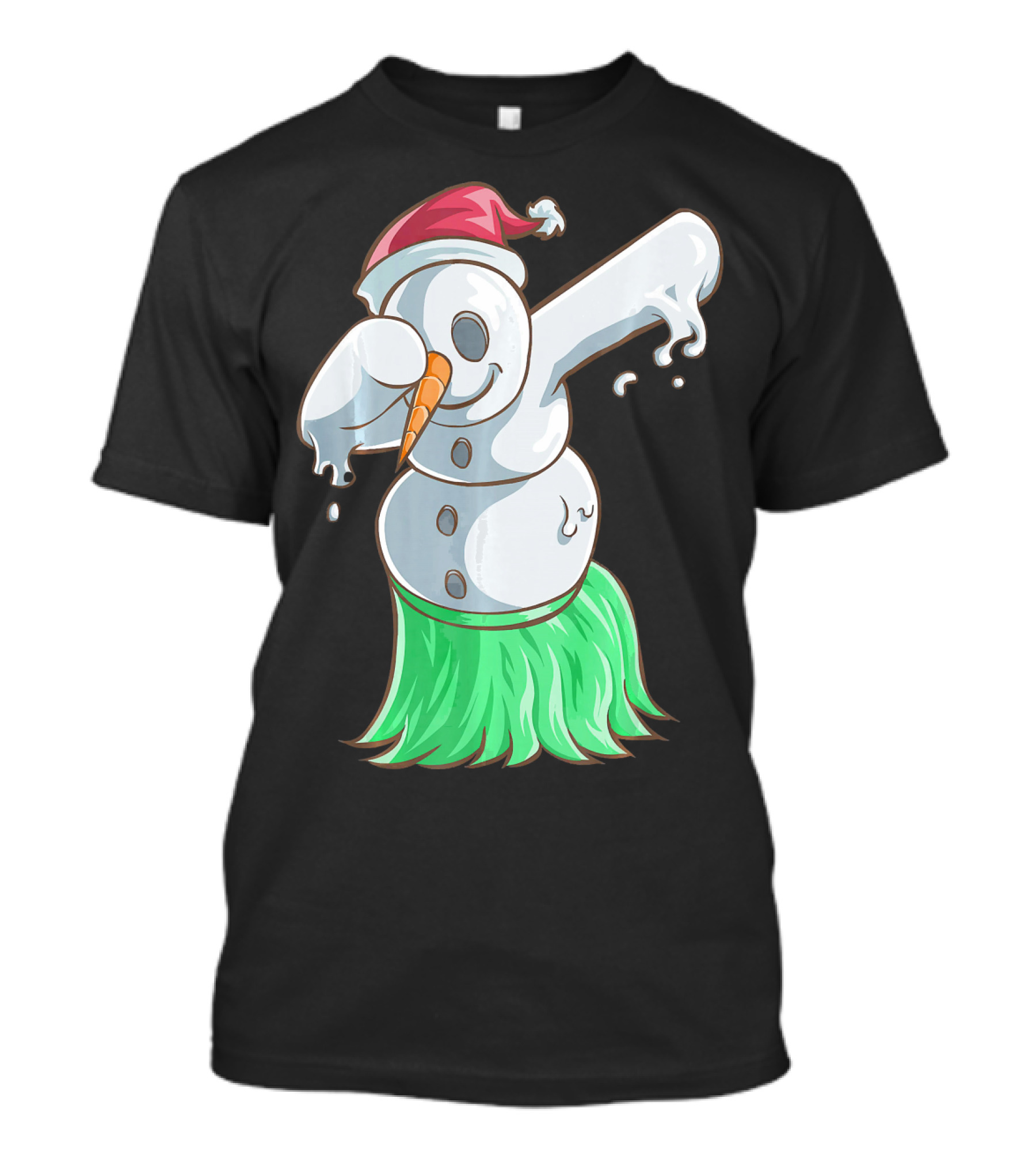 Christmas In July Dabbing Snowman Tropical Hula Dance T-Shirt