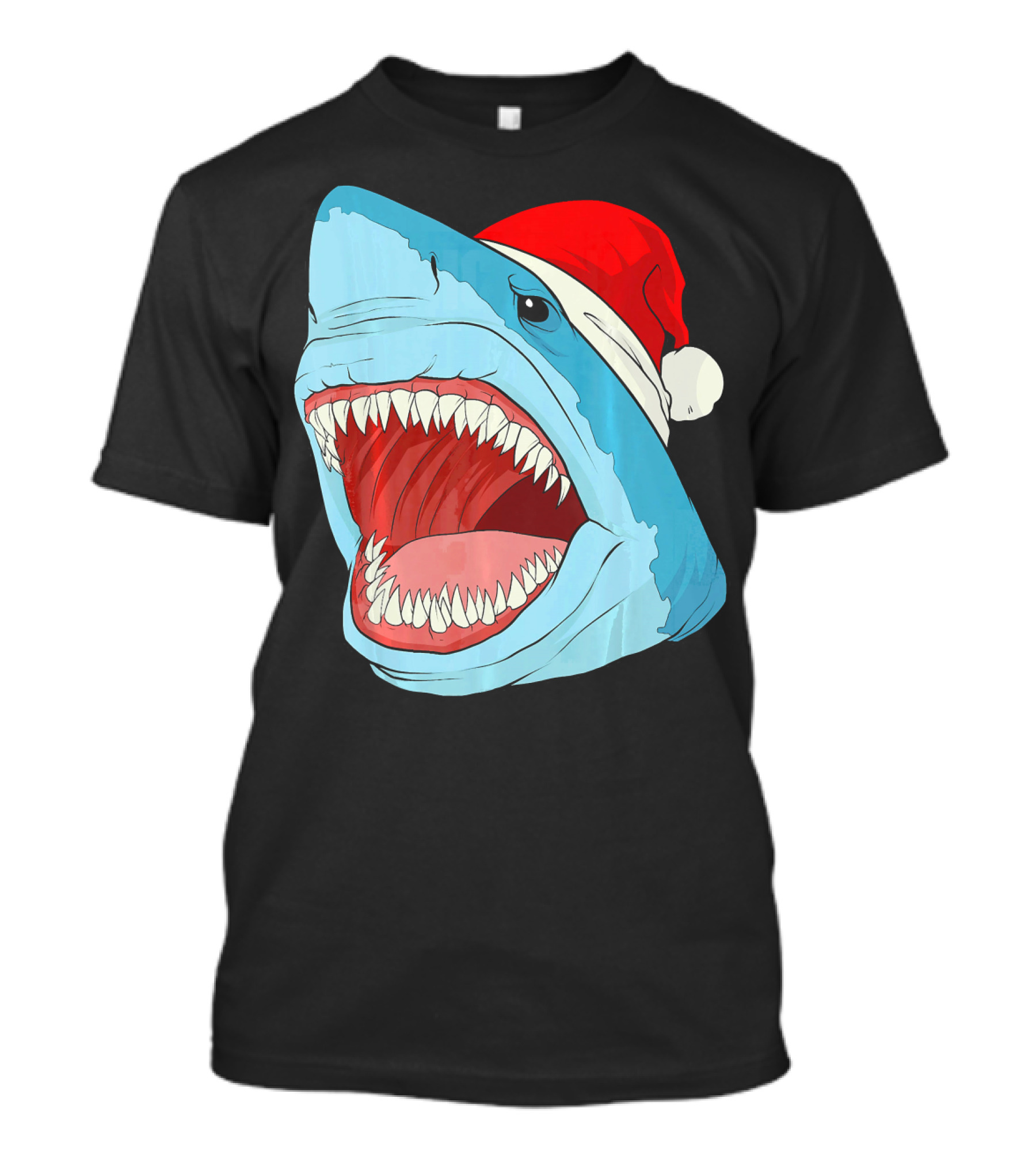 Santa Jaws Cool Christmas Shark Holiday Humor T-Shirt