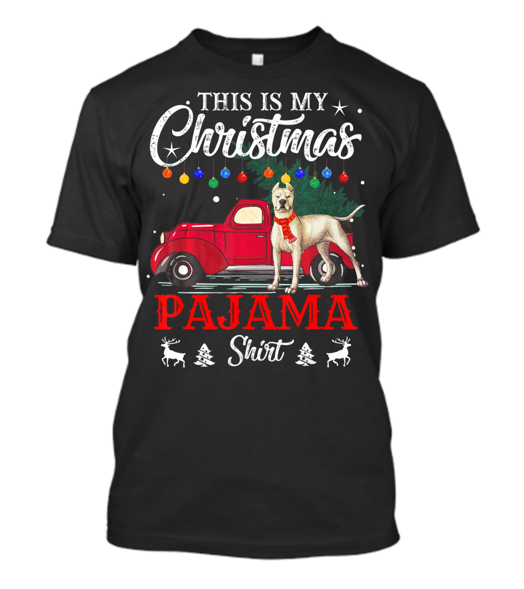 This Is My Christmas Pajama Shirt Dogo Car Holiday Lights T-Shirt