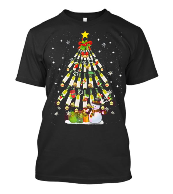 Christmas Wine Bottle Tree With Snowman And Gifts T-Shirt