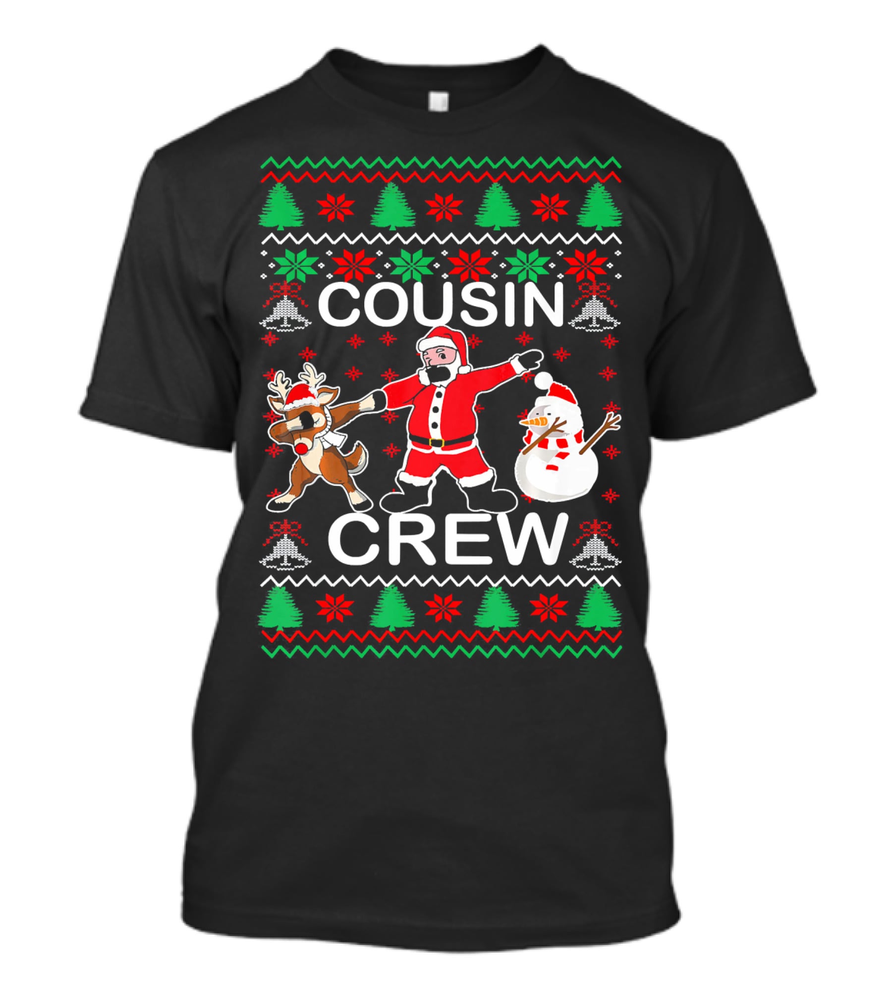 Cousin Crew Christmas Santa Claus Reindeer Snowman Festive T-Shirt