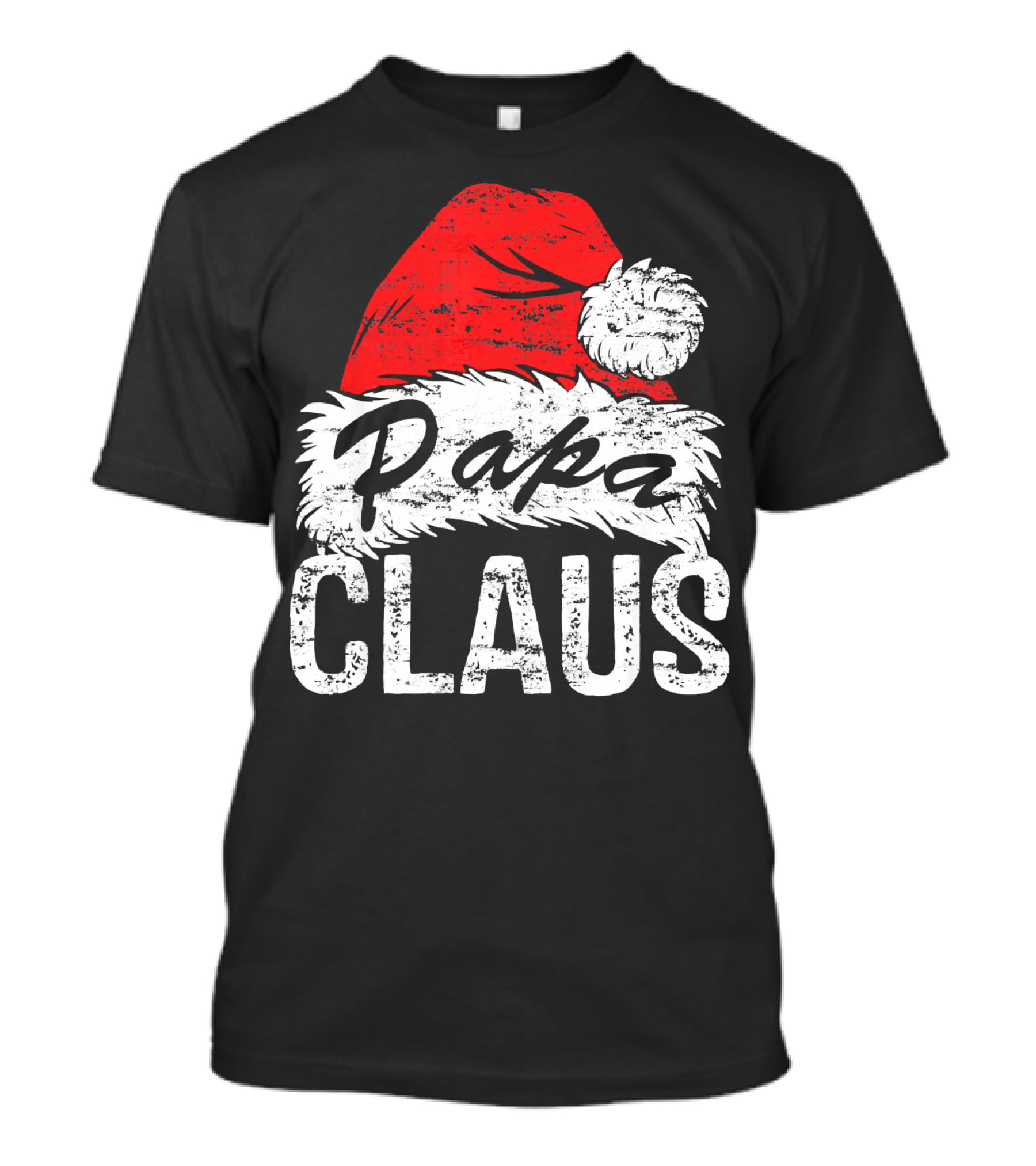Papa Claus Matching Family Christmas Santa Hat T-Shirt
