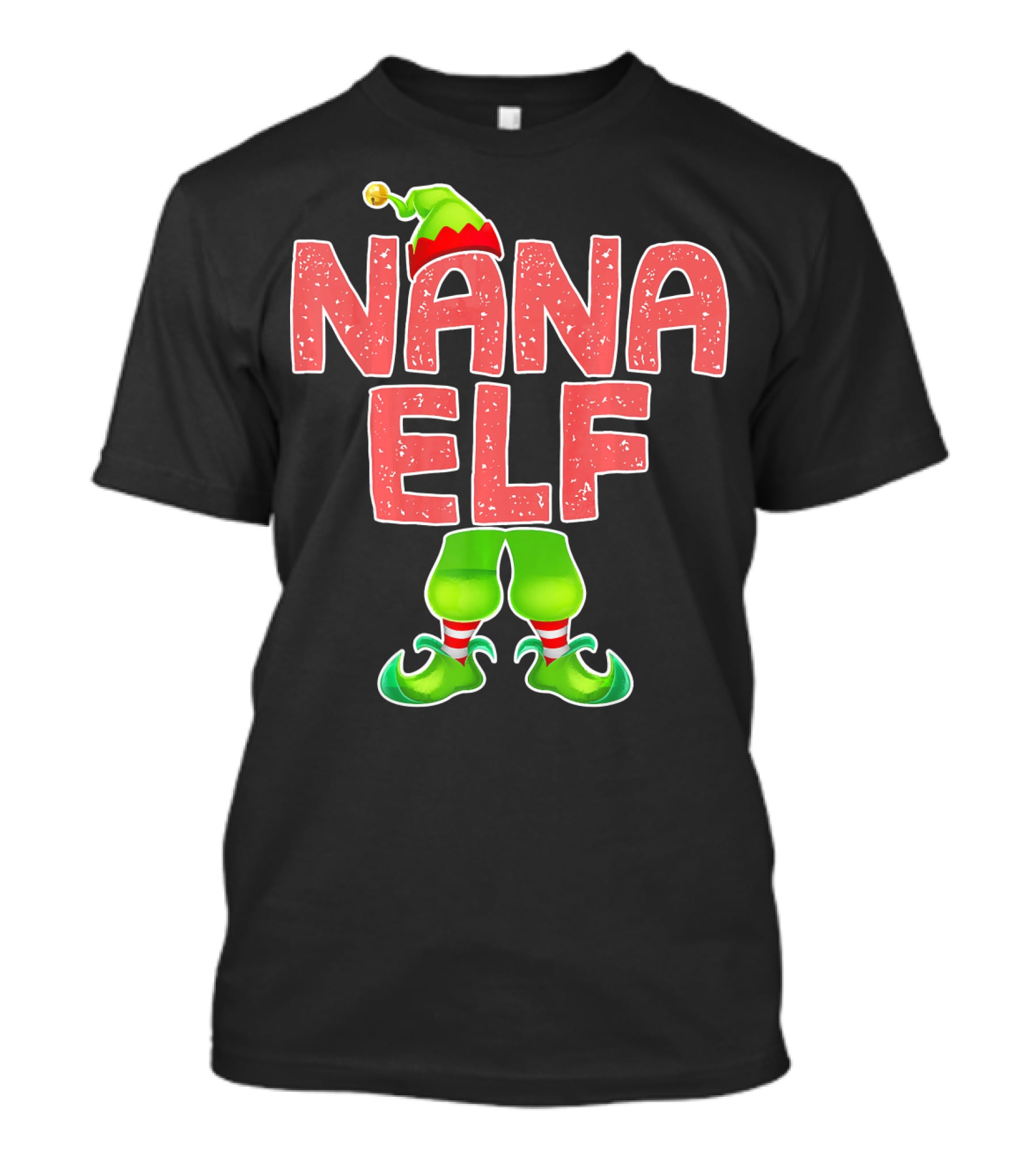 Nana Elf Merry Christmas Humor T-Shirt
