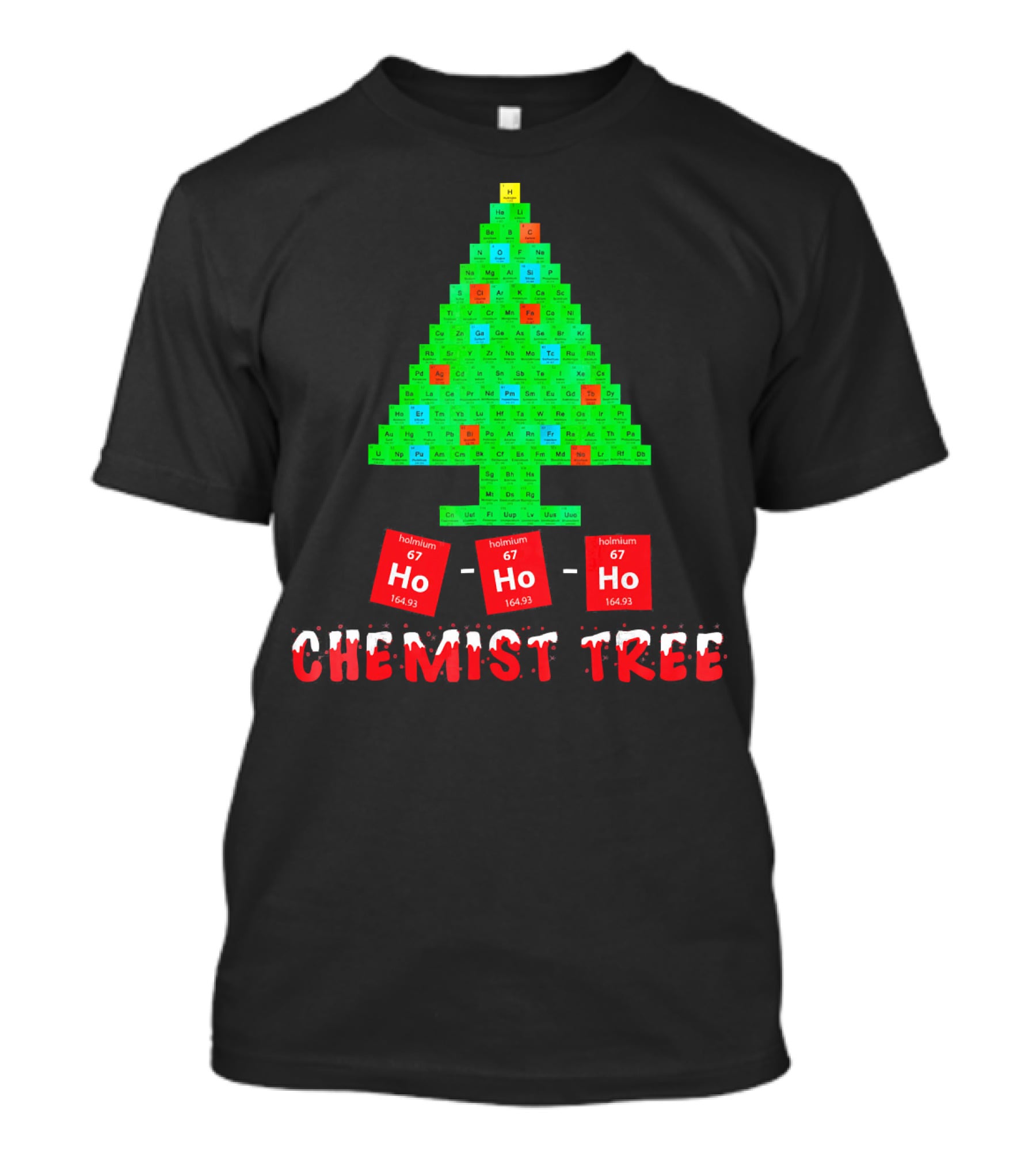 Chemist Tree Ho Ho Ho Unique Chemistry T-Shirt