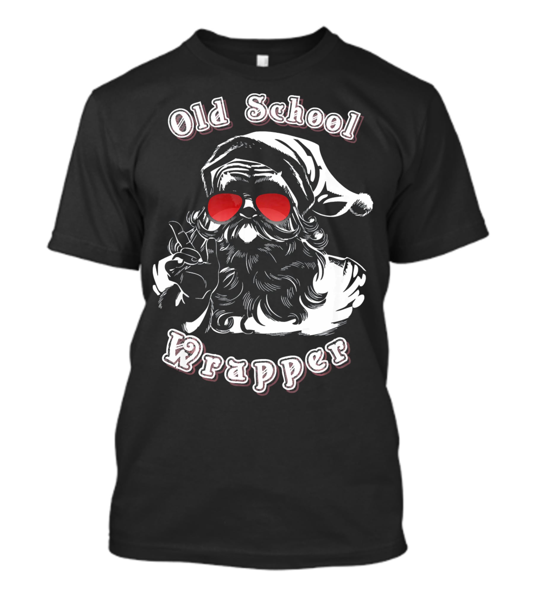 Old School Wrapper Santa With Sunglasses T-Shirt