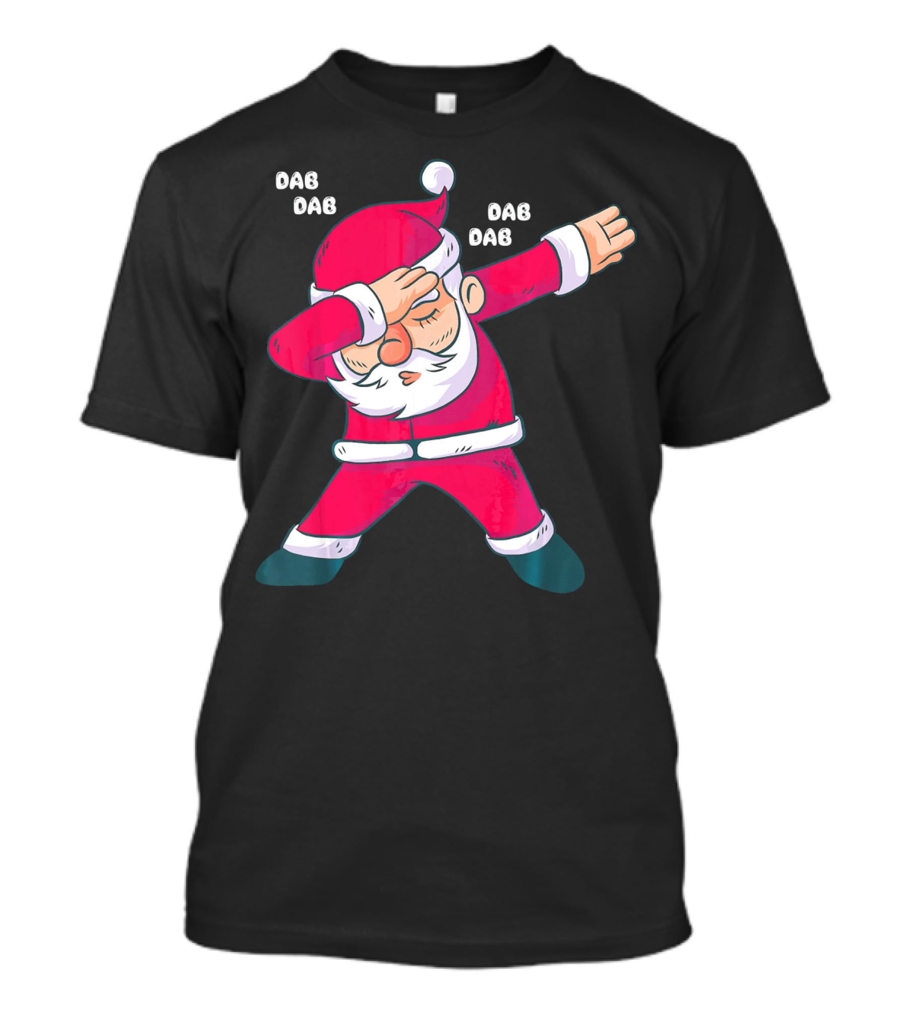 Dab Dab Dab Christmas Dabbing Santa Fun T-Shirt