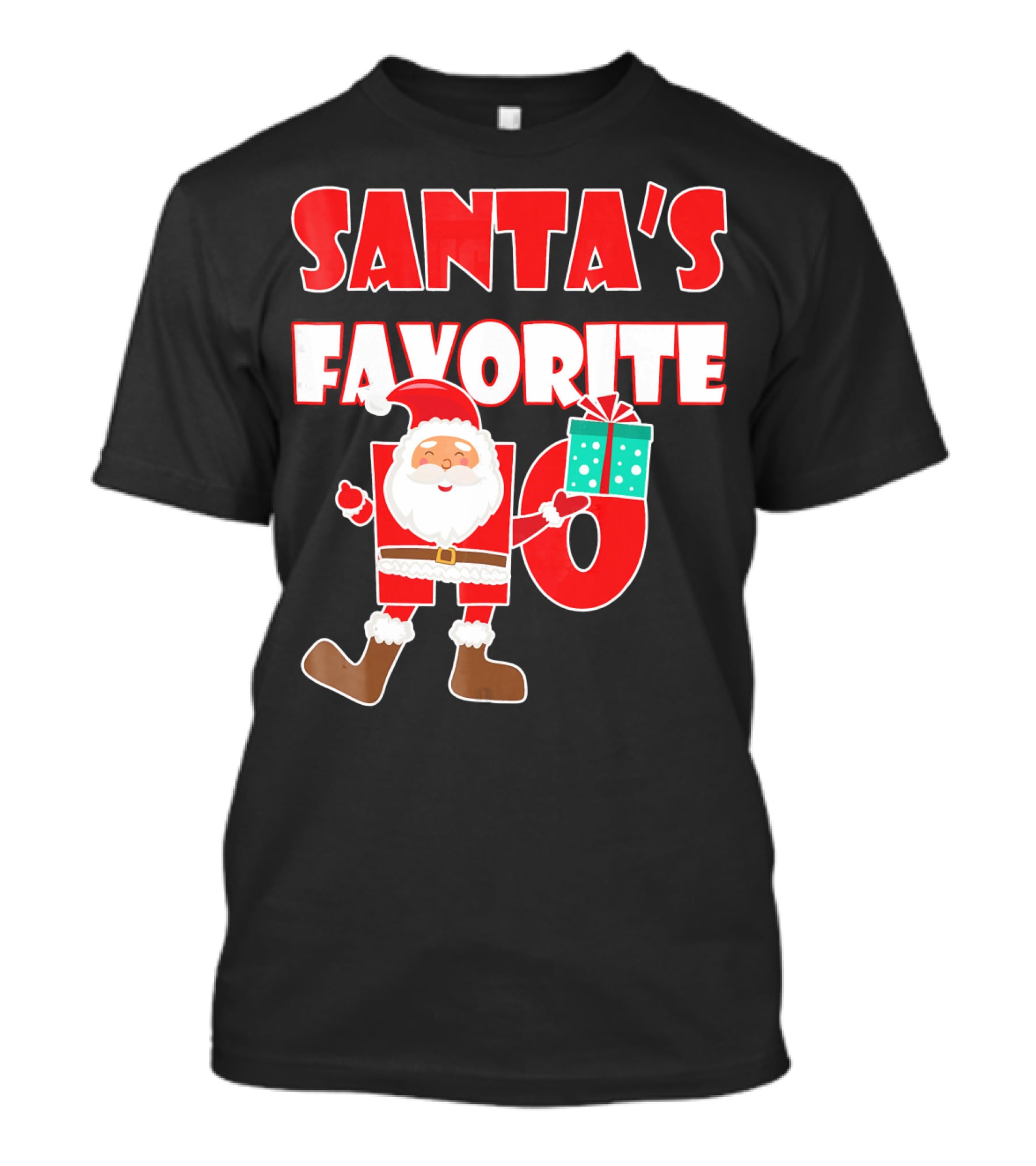 Santa's Favorite Ho Holiday Humor With Santa And Gifts T-Shirt