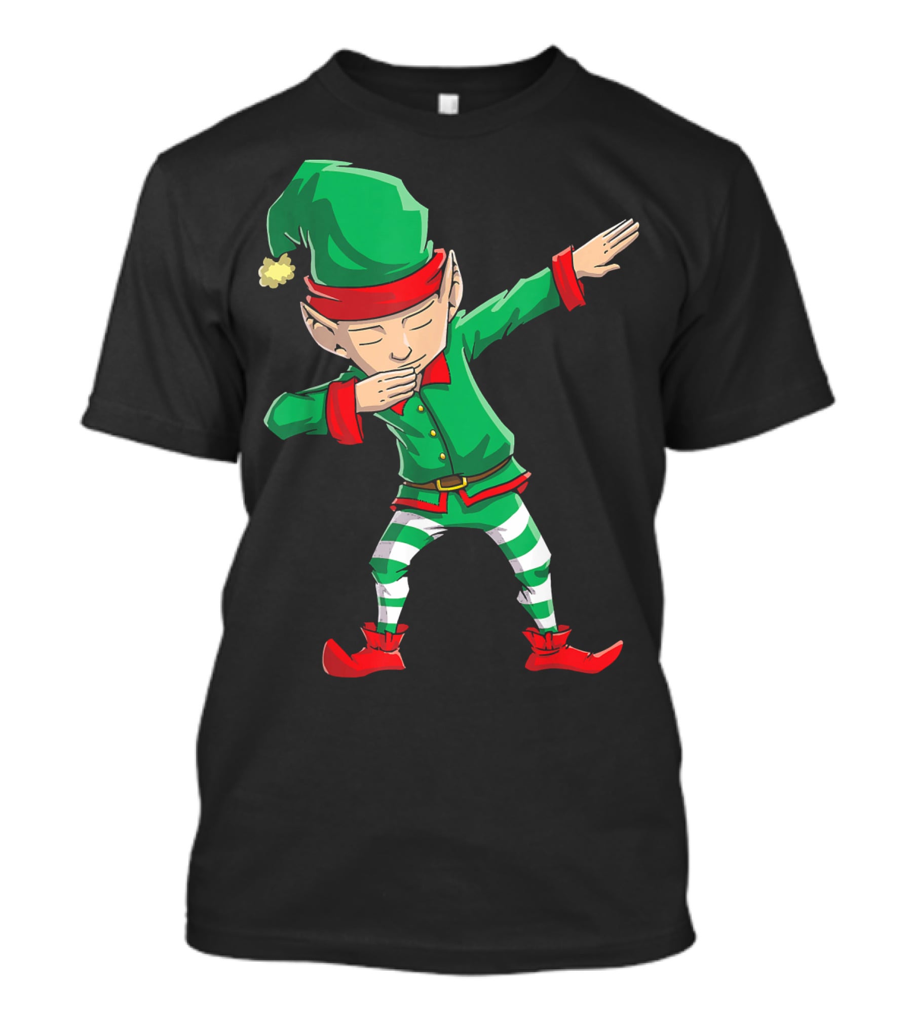 Christmas Dabbing Elf Squad Festive Dance Gesture T-Shirt