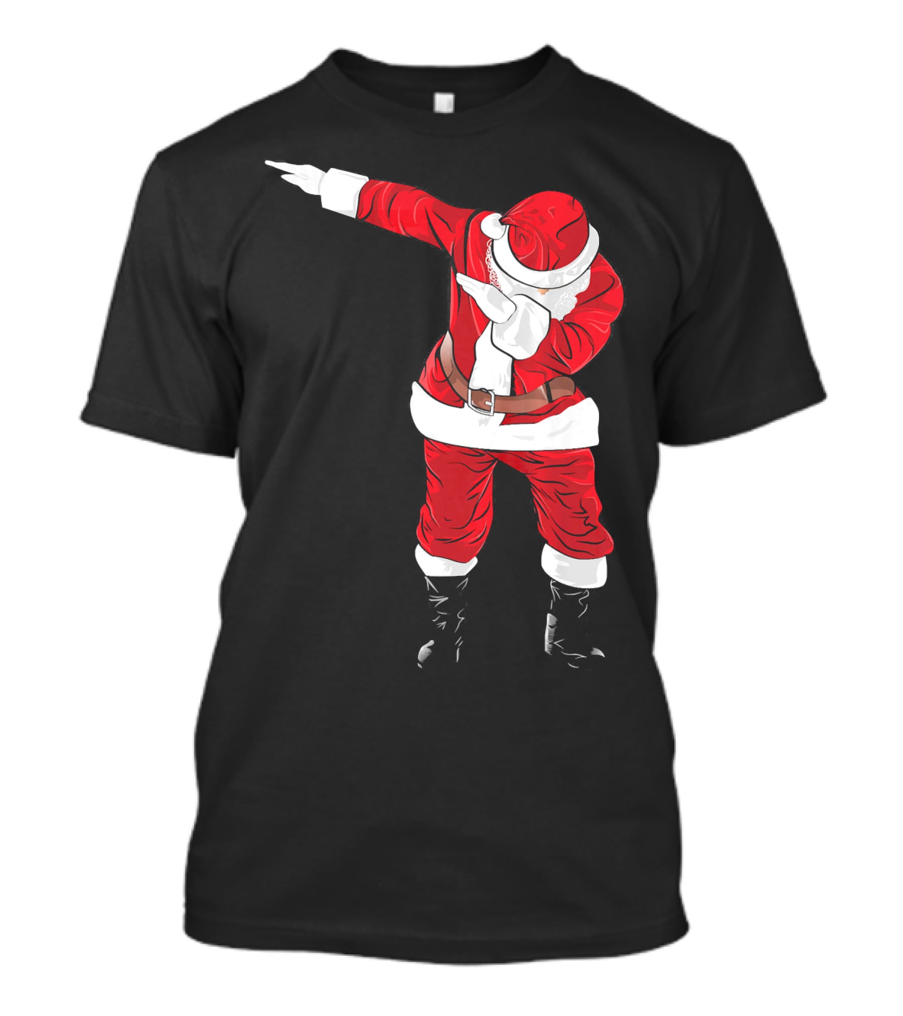 Christmas Dabbing Funny Santa In Classic Red Suit T-Shirt