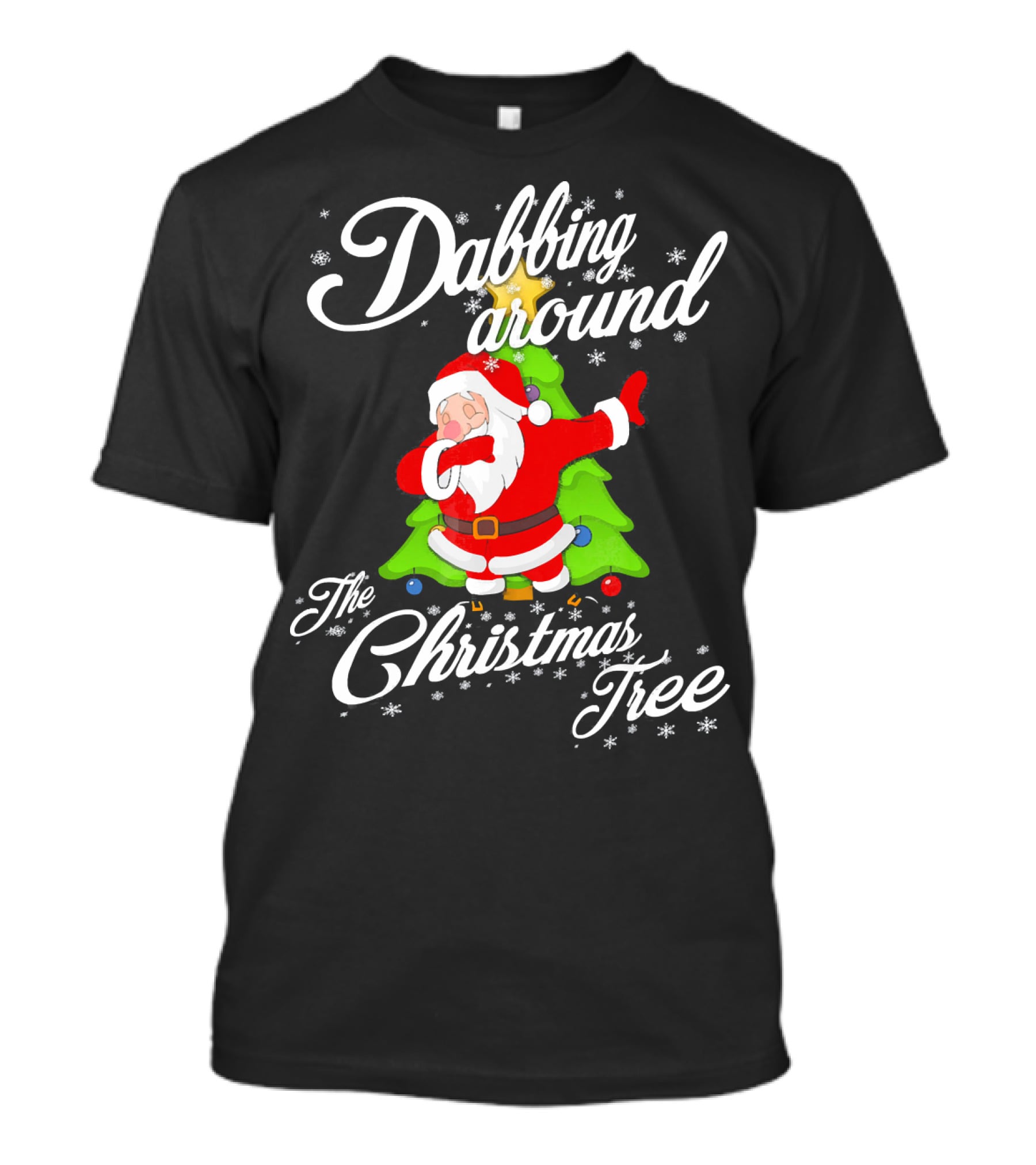 Dabbing Around The Christmas Tree Santa Claus T-Shirt