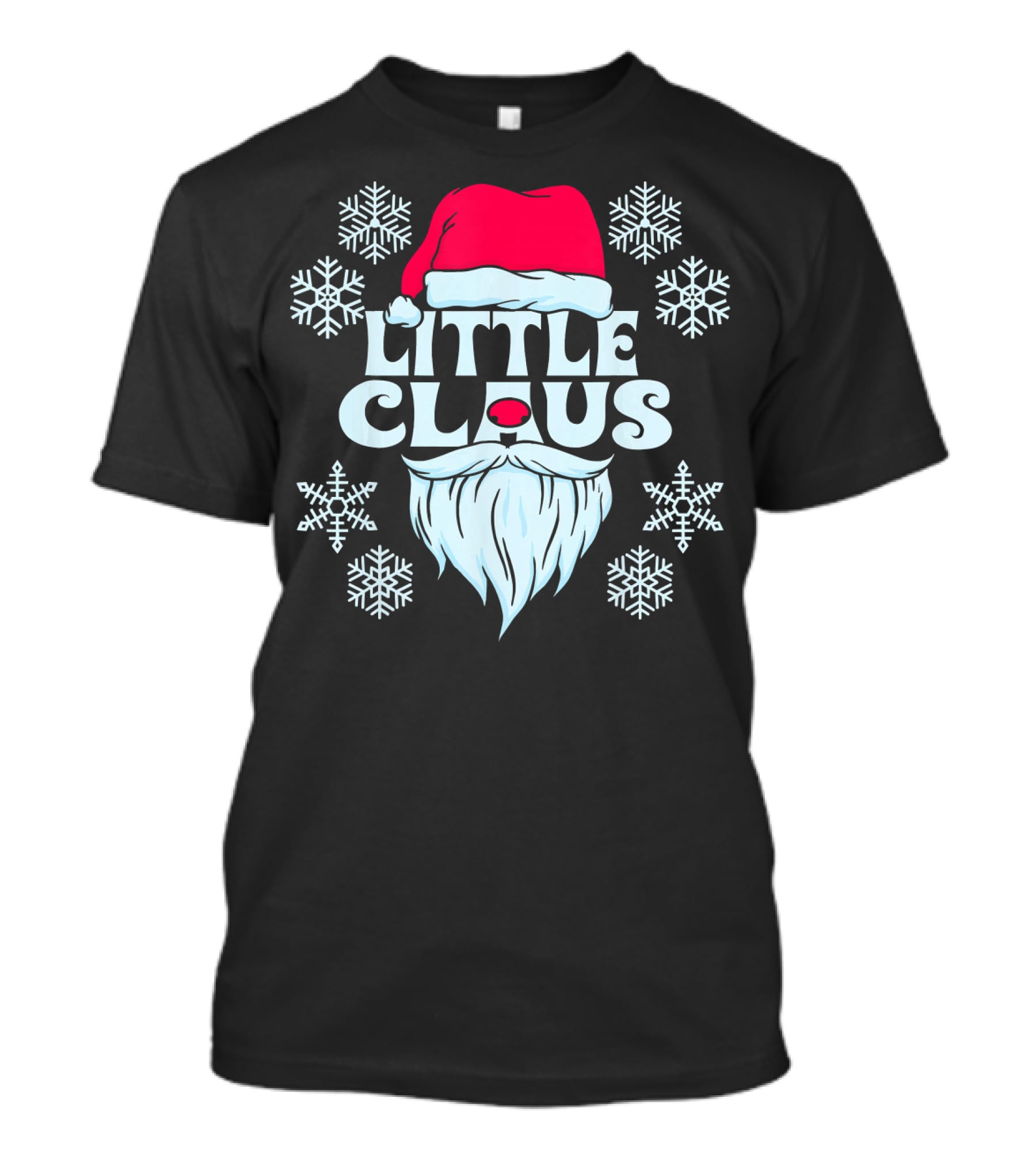 Little Claus Santa Snowflakes Hat Beard T-Shirt