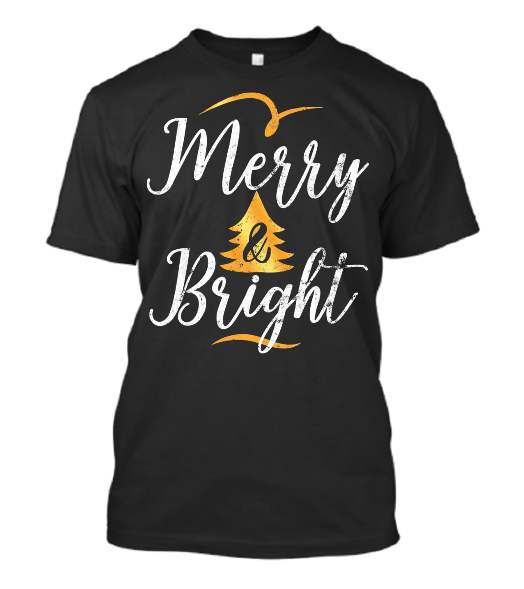 Merry And Bright Christmas Holiday Tree T-Shirt