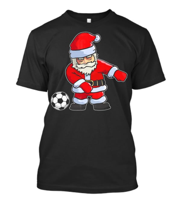 Santa Claus Dancing With Soccer Ball T-Shirt