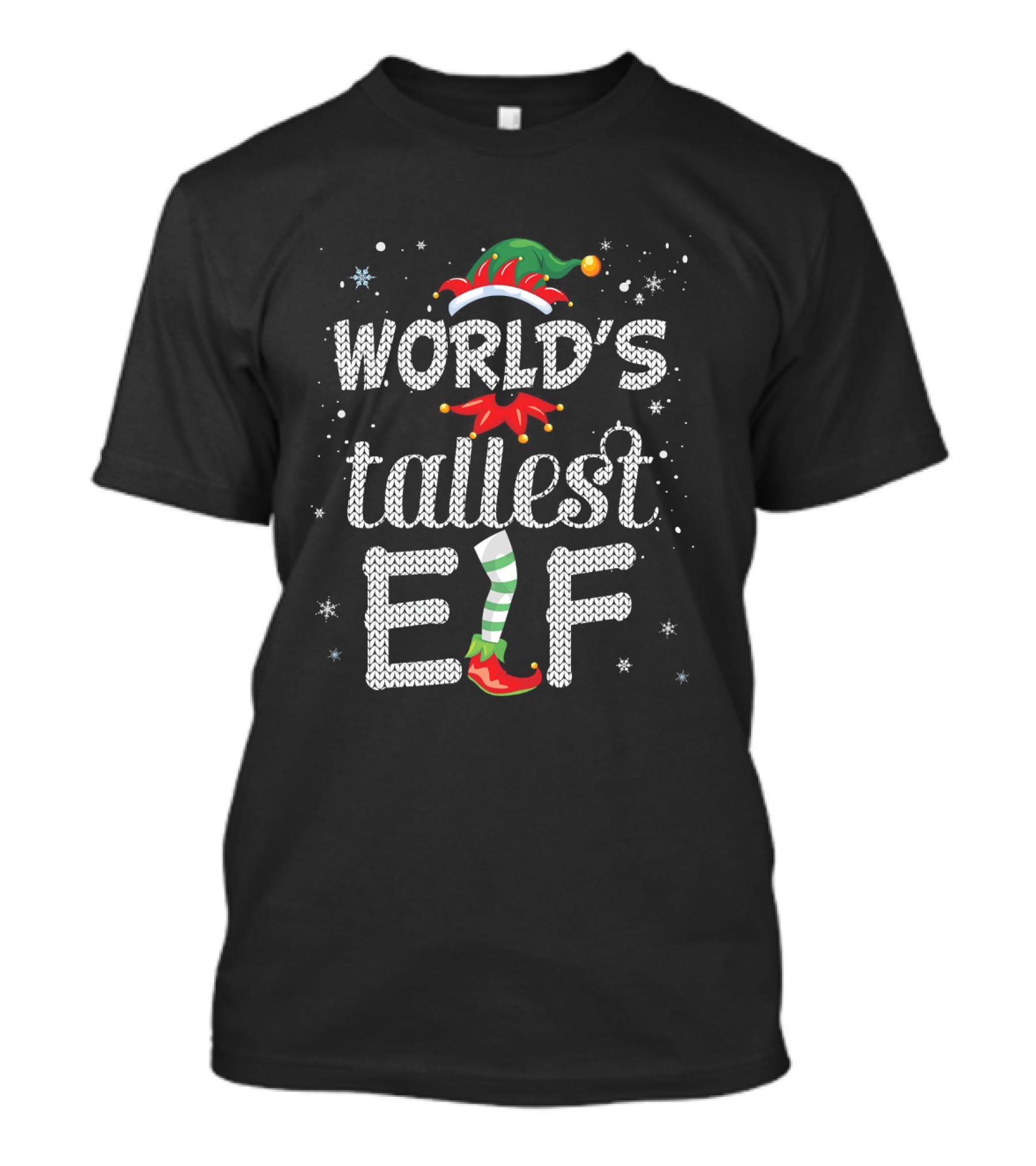 World's Tallest Elf Ugly Christmas T-Shirt