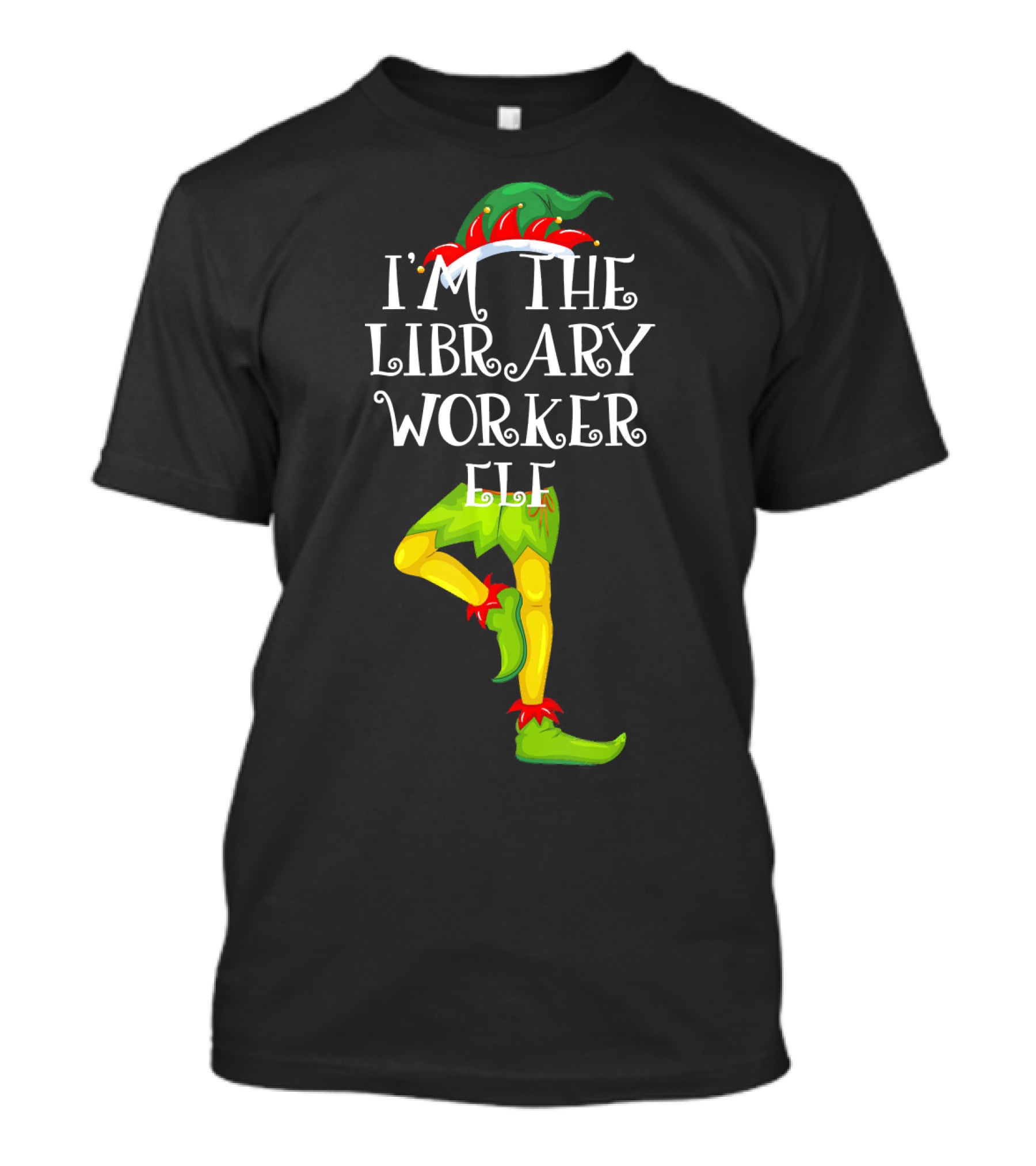 I'm The Library Worker Elf Family Matching T-Shirt
