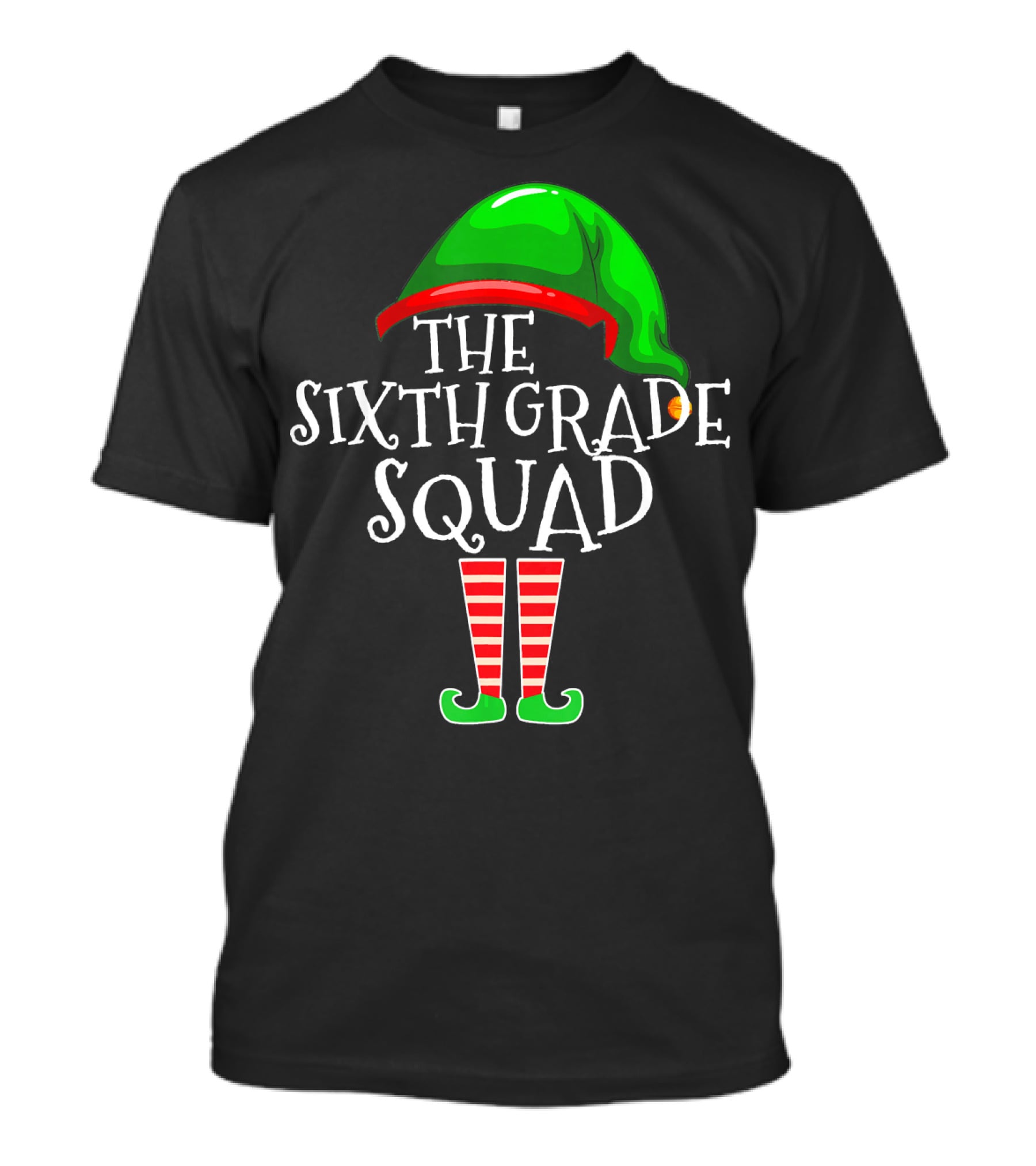 Sixth Grade Squad Elf Group Matching Christmas T-Shirt