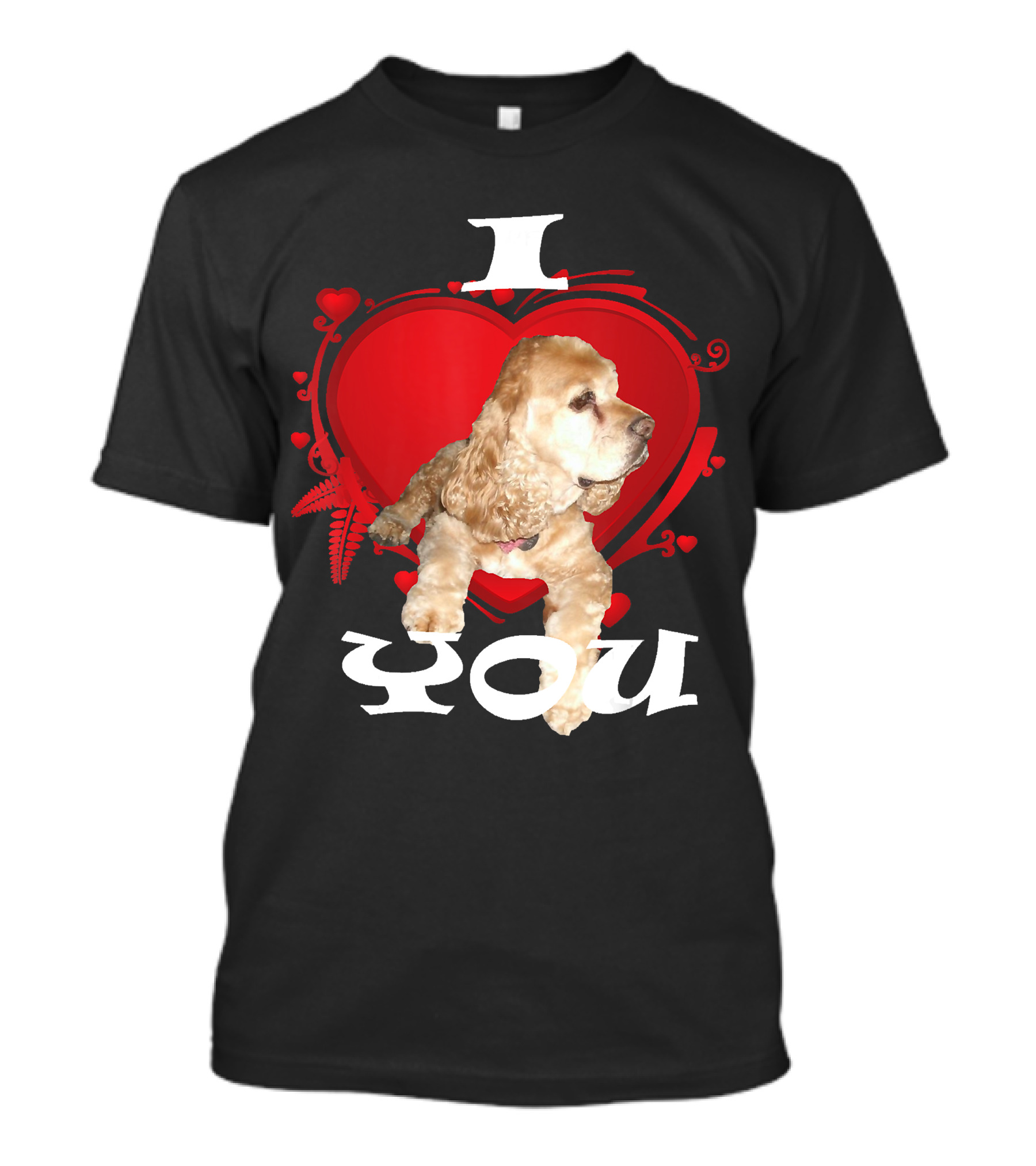 I Heart You Cocker Spaniel Love T-Shirt 